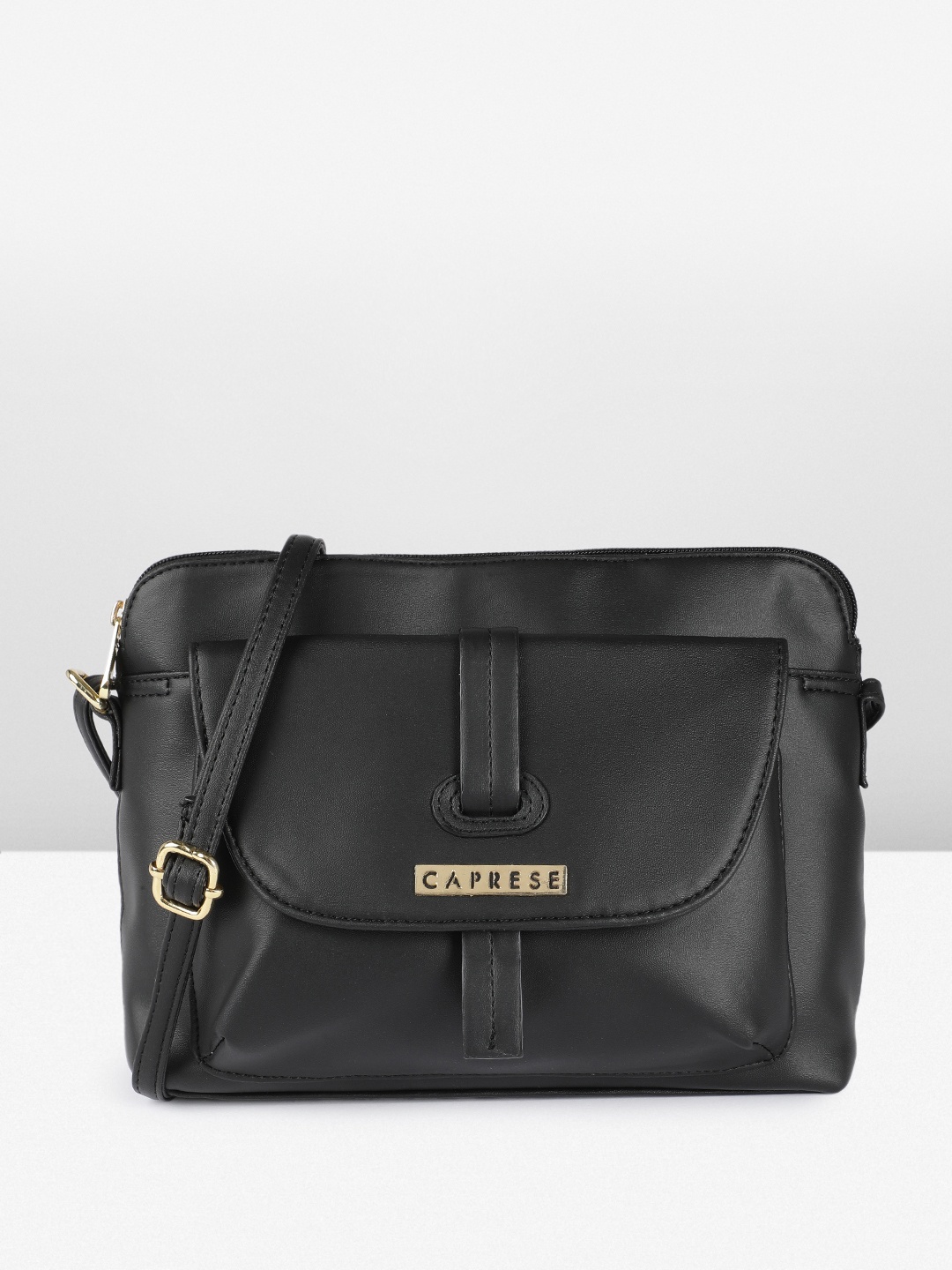 

Caprese Sabera Structured Sling Bag, Black