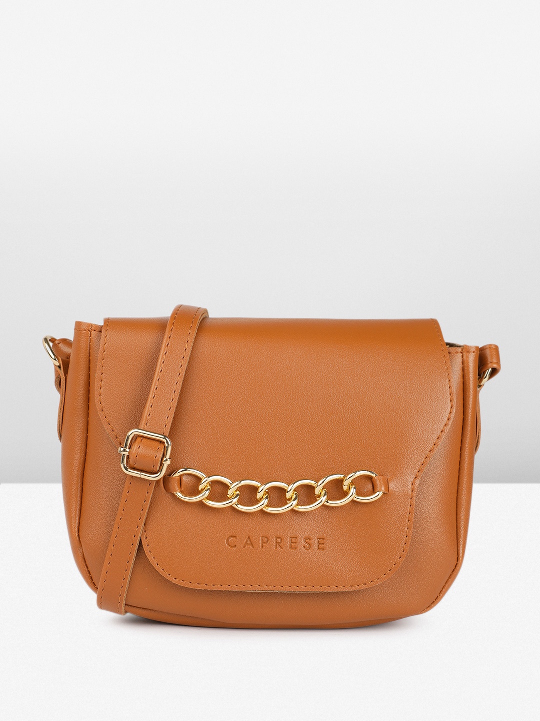 

Caprese Structured Sling Bag, Tan