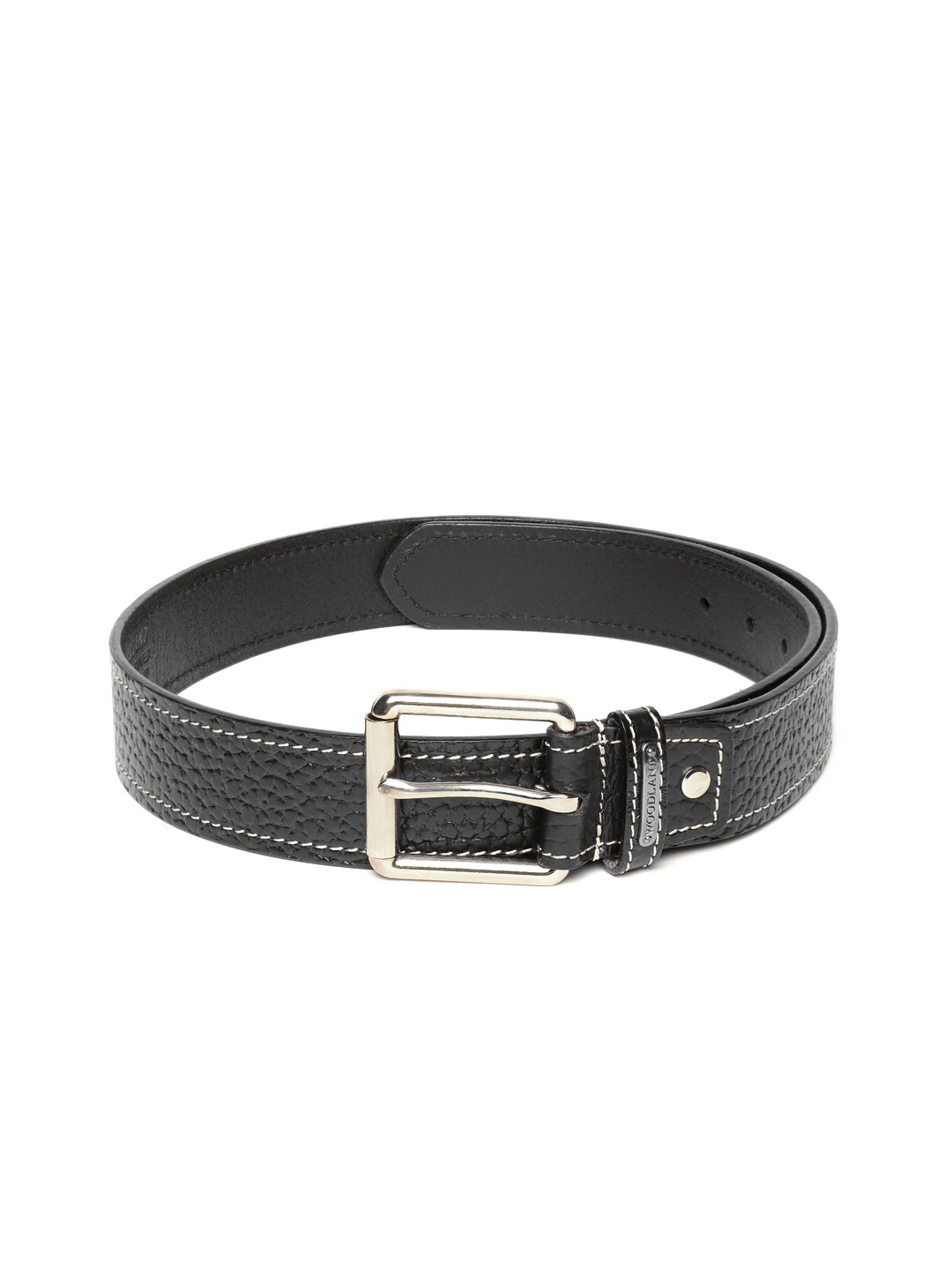 

Woodland Men Textured Leather Belt, Black