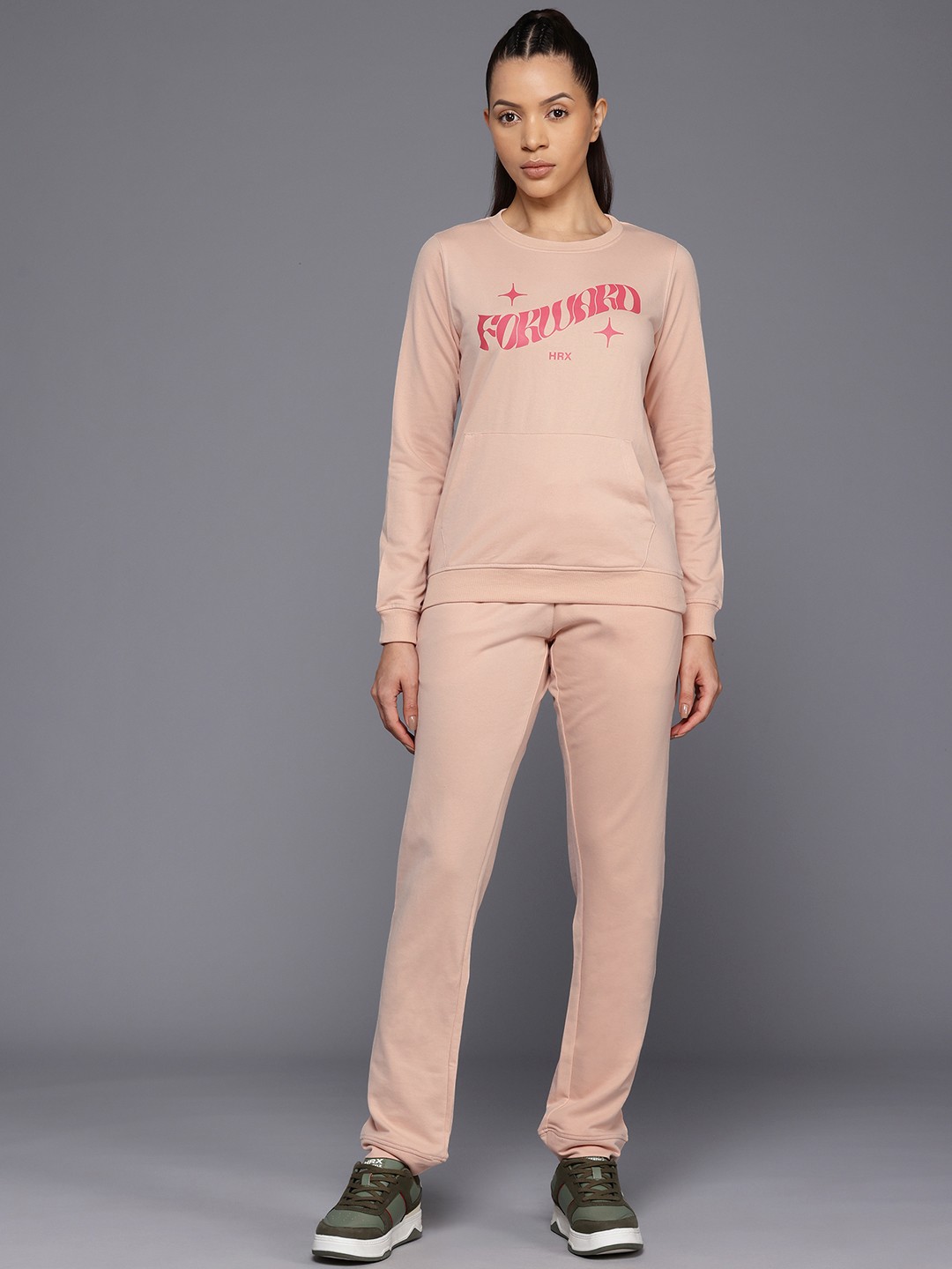 

HRX by Hrithik Roshan Women Lifestyle Tracksuits, Peach