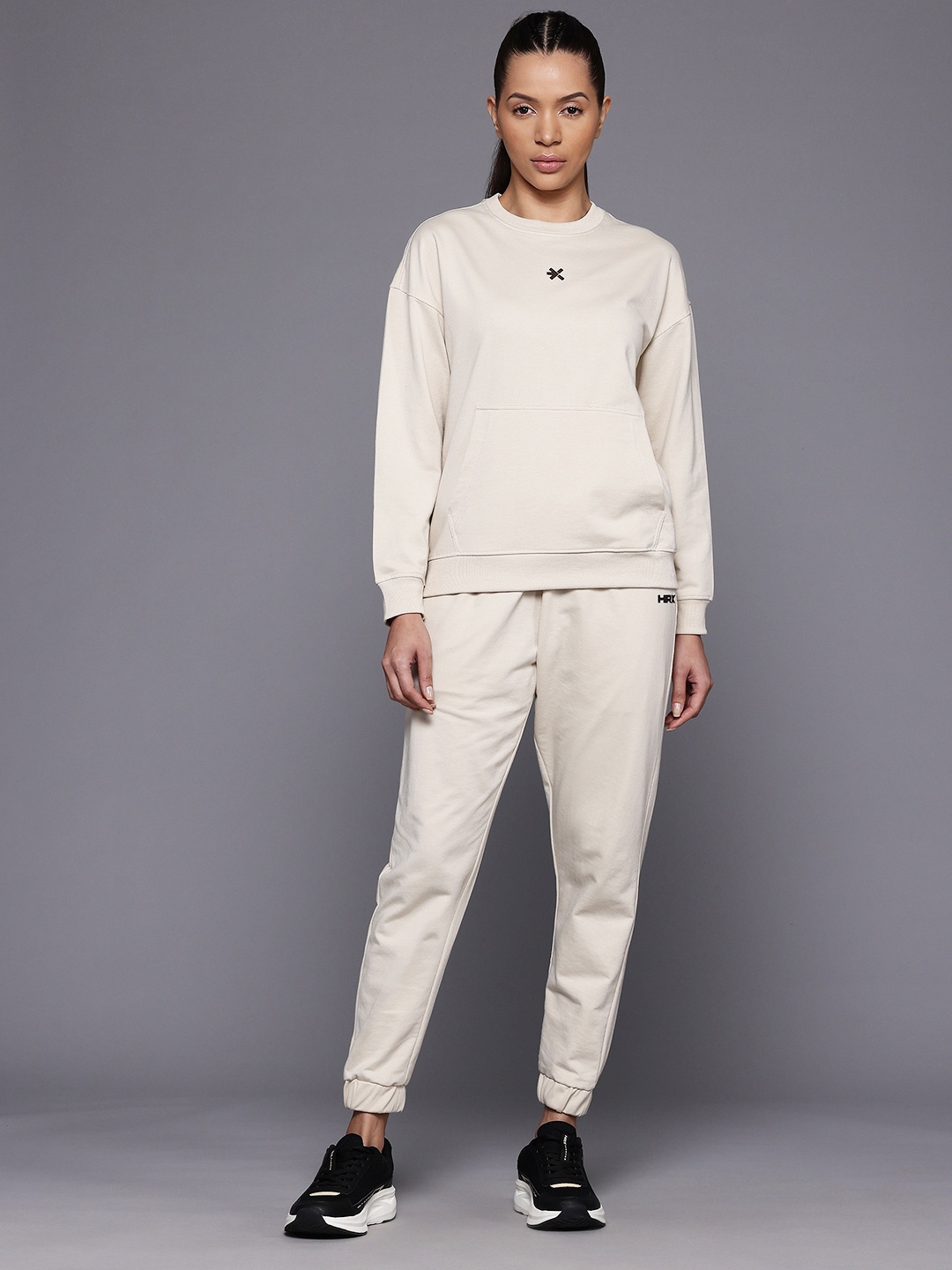 

HRX by Hrithik Roshan Round Neck Lifestyle Tracksuit, Cream