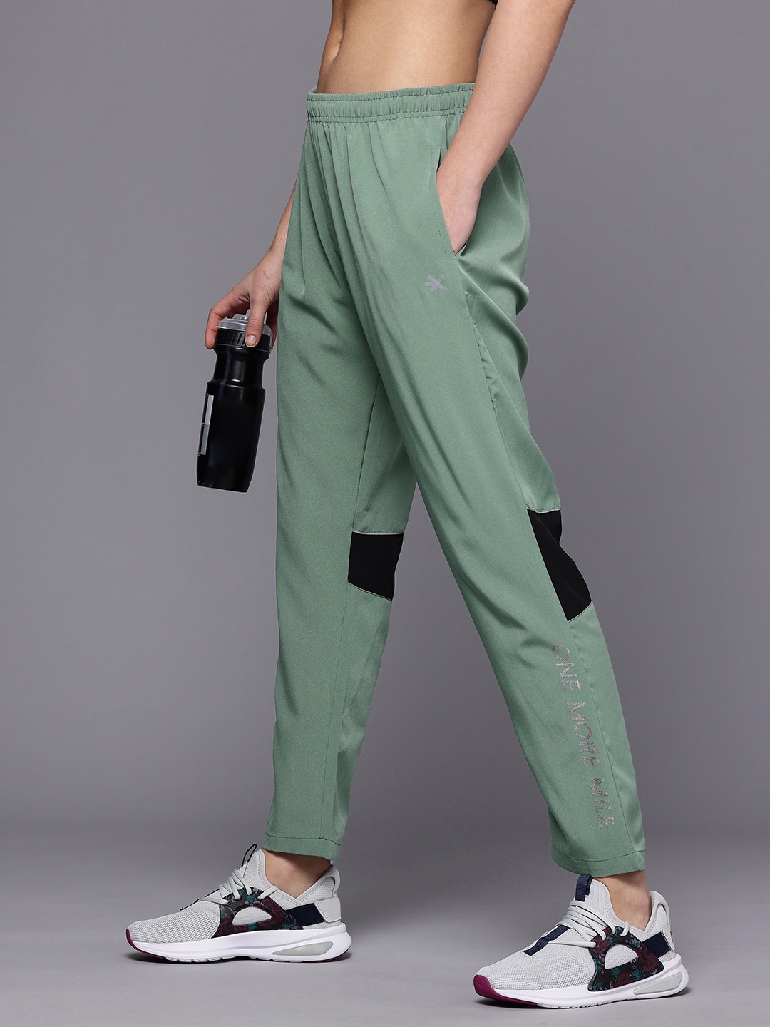 

HRX by Hrithik Roshan RUNONCLOUDSTRAILTRACKERS Women Rapid-Dry Running Sports Track Pants, Green