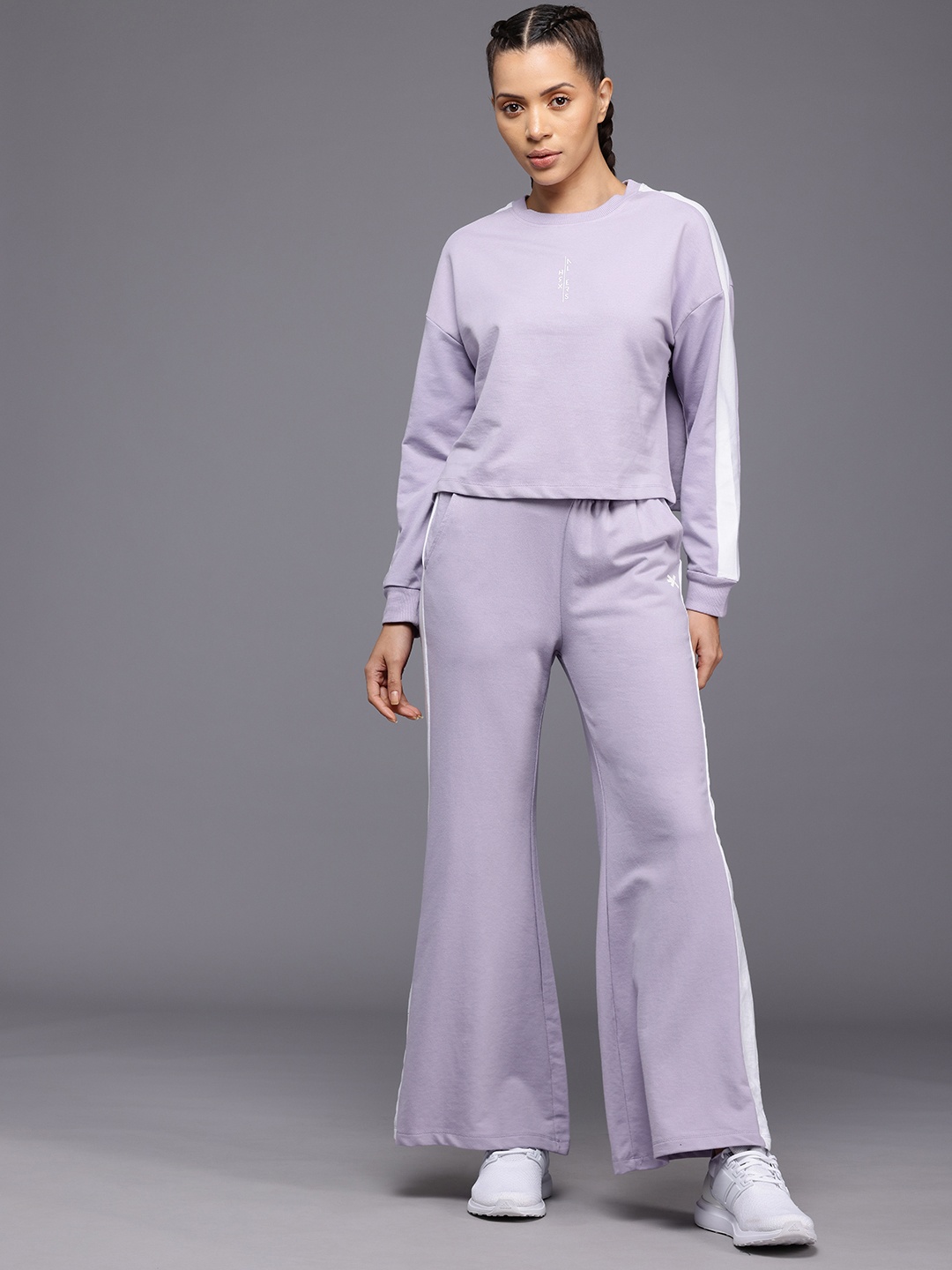 

HRX by Hrithik Roshan Striped Detail Lifestyle Tracksuit, Lavender