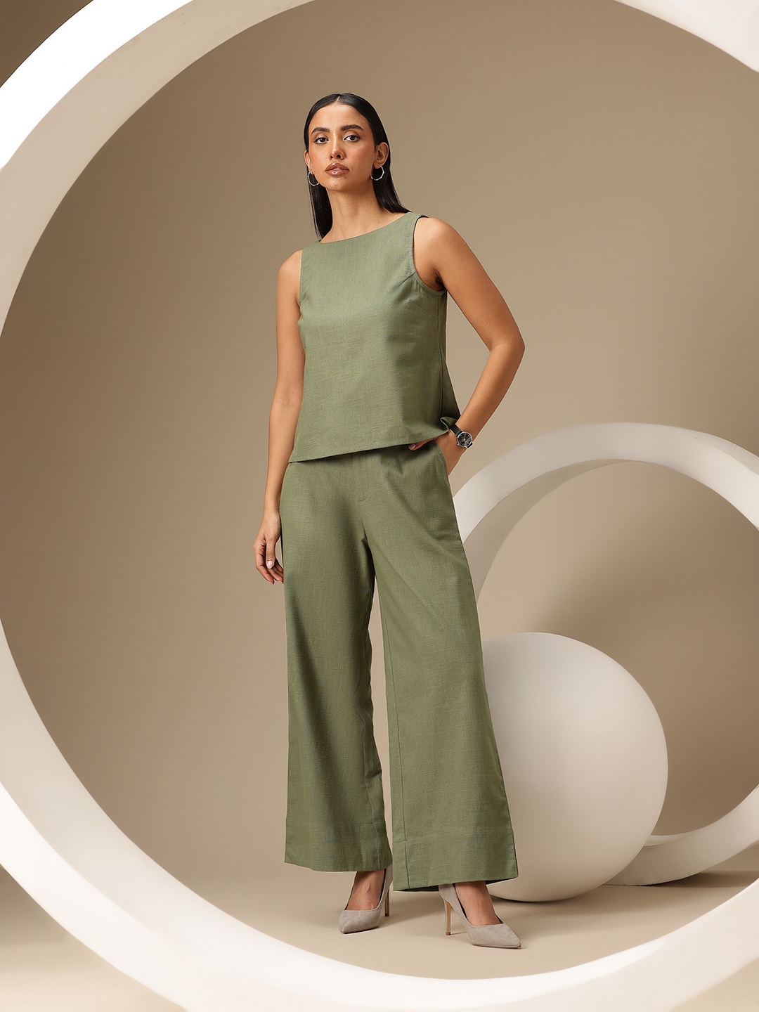 

Chemistry Pure Cotton Co-Ords, Olive