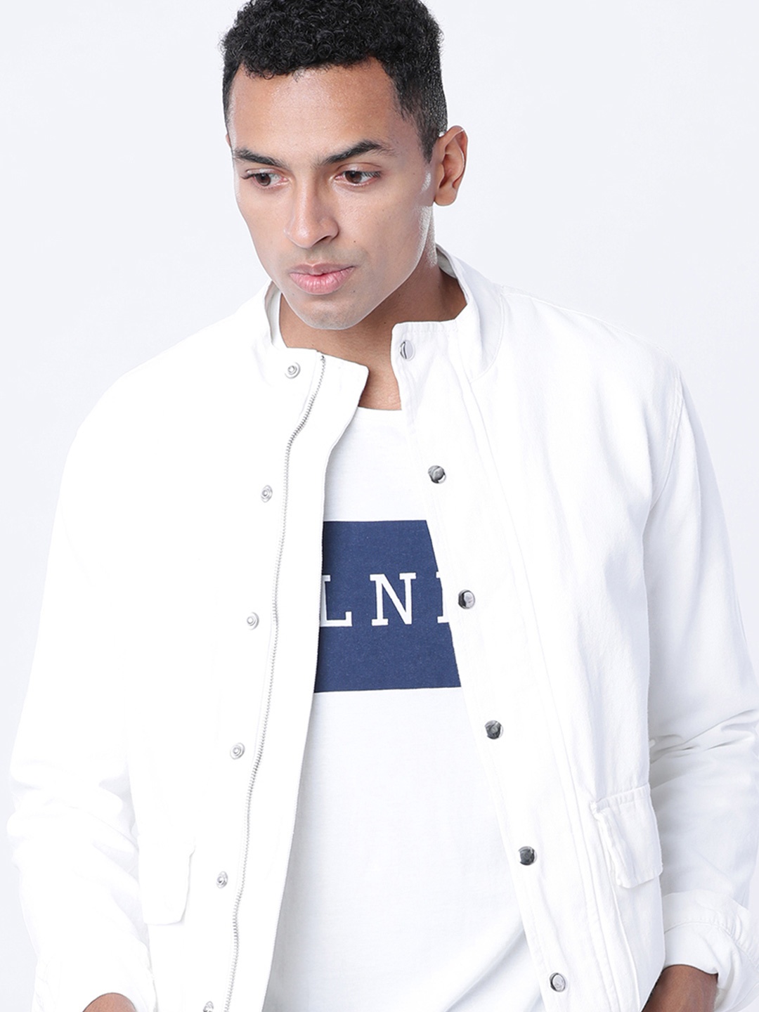 

HIGHLANDER Men Denim Jacket, White