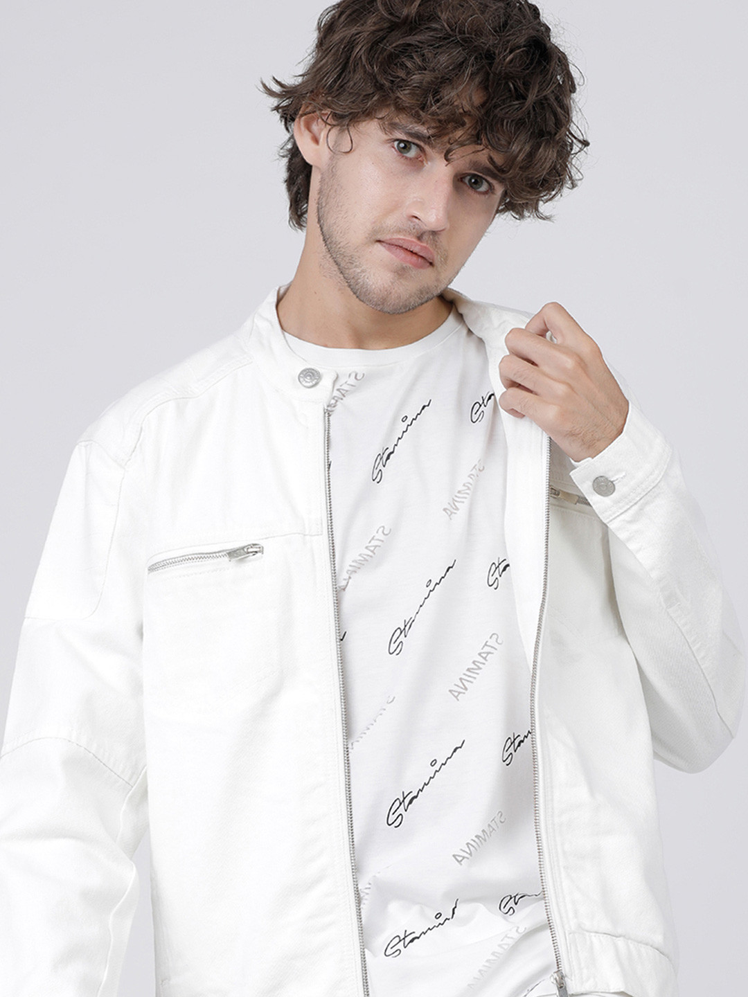 

HIGHLANDER Men Bomber Jacket, White