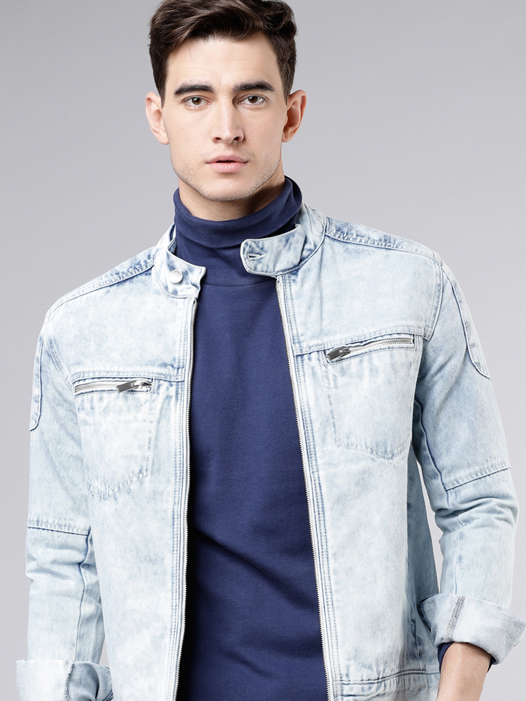 

HIGHLANDER Men Denim Jacket, Blue