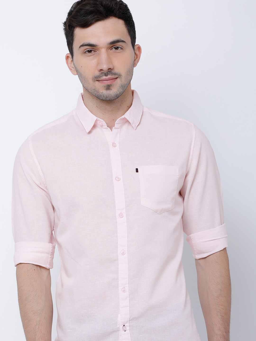 

Highlander Men Dusty Slim Fit Solid Casual Shirt, Pink