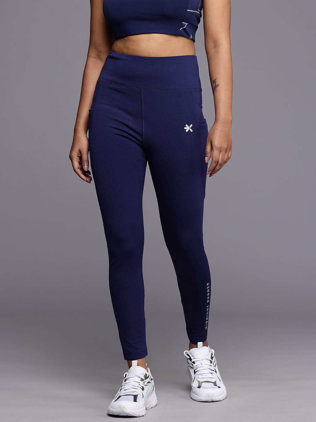 

HRX by Hrithik Roshan Women Running Tights, Navy blue