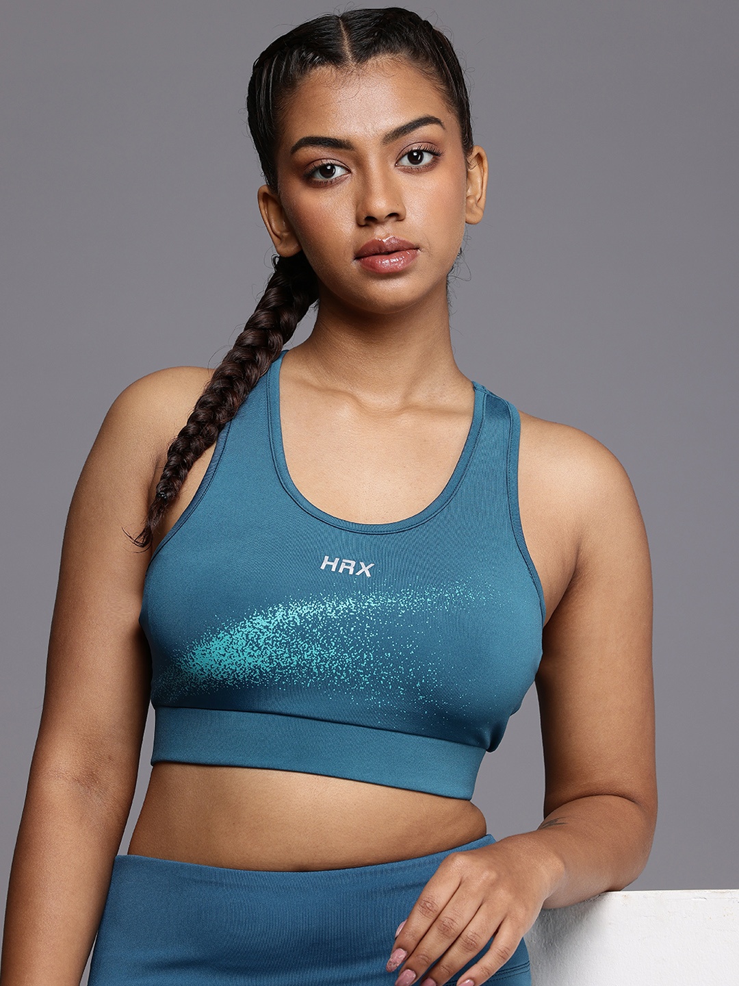 

HRX by Hrithik Roshan Full Coverage Lightly Padded Bra, Blue