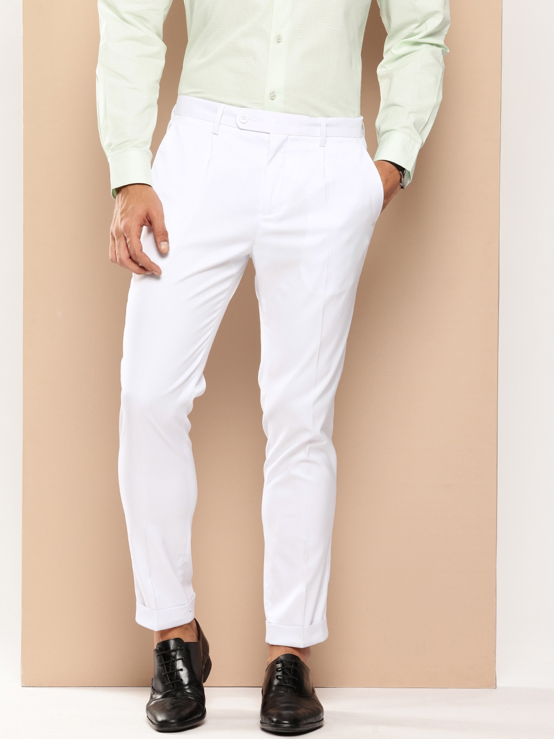 

encore by INVICTUS Men Regular Trousers, White