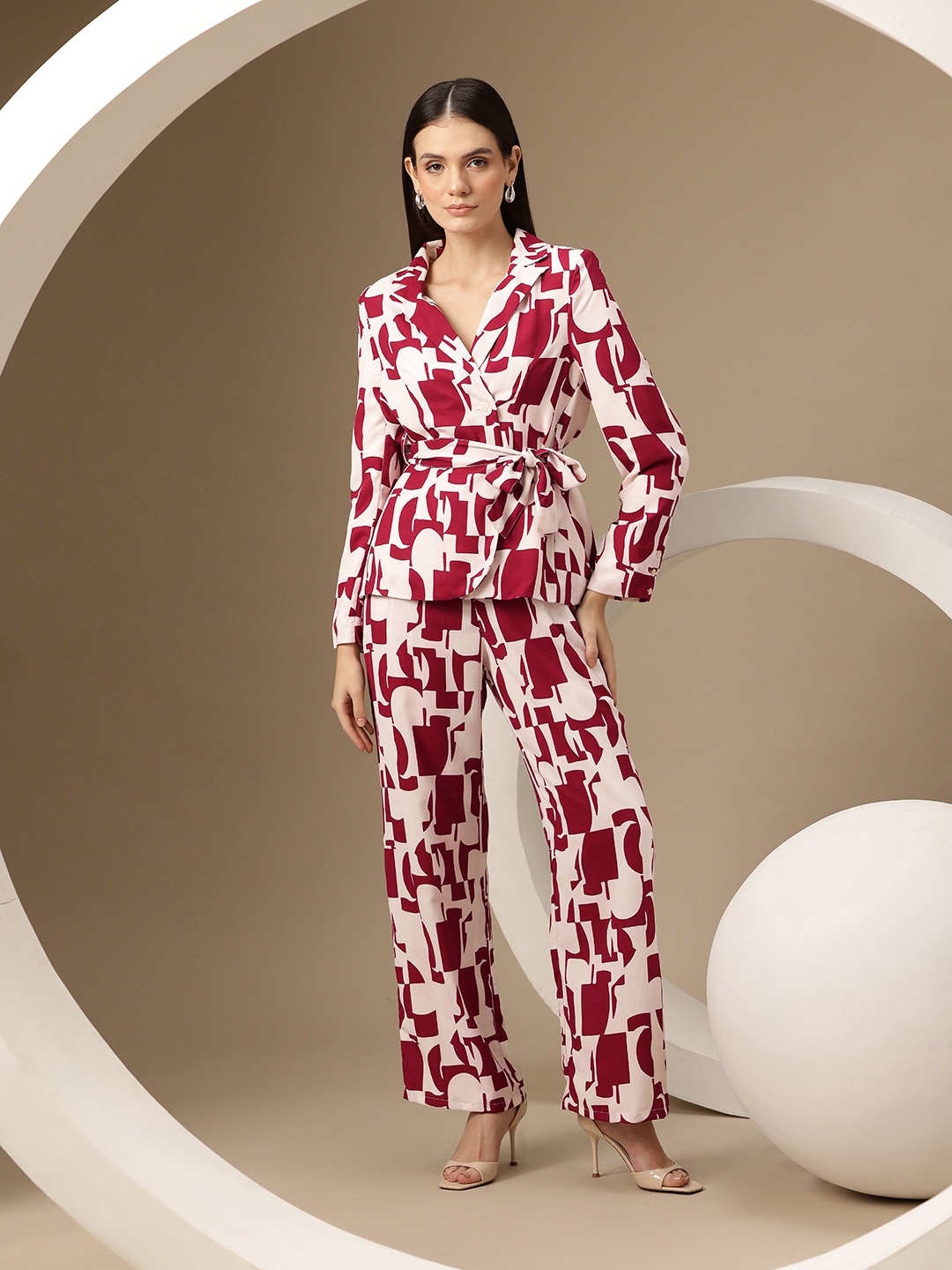 

Chemistry Printed Co-Ord Set, Maroon