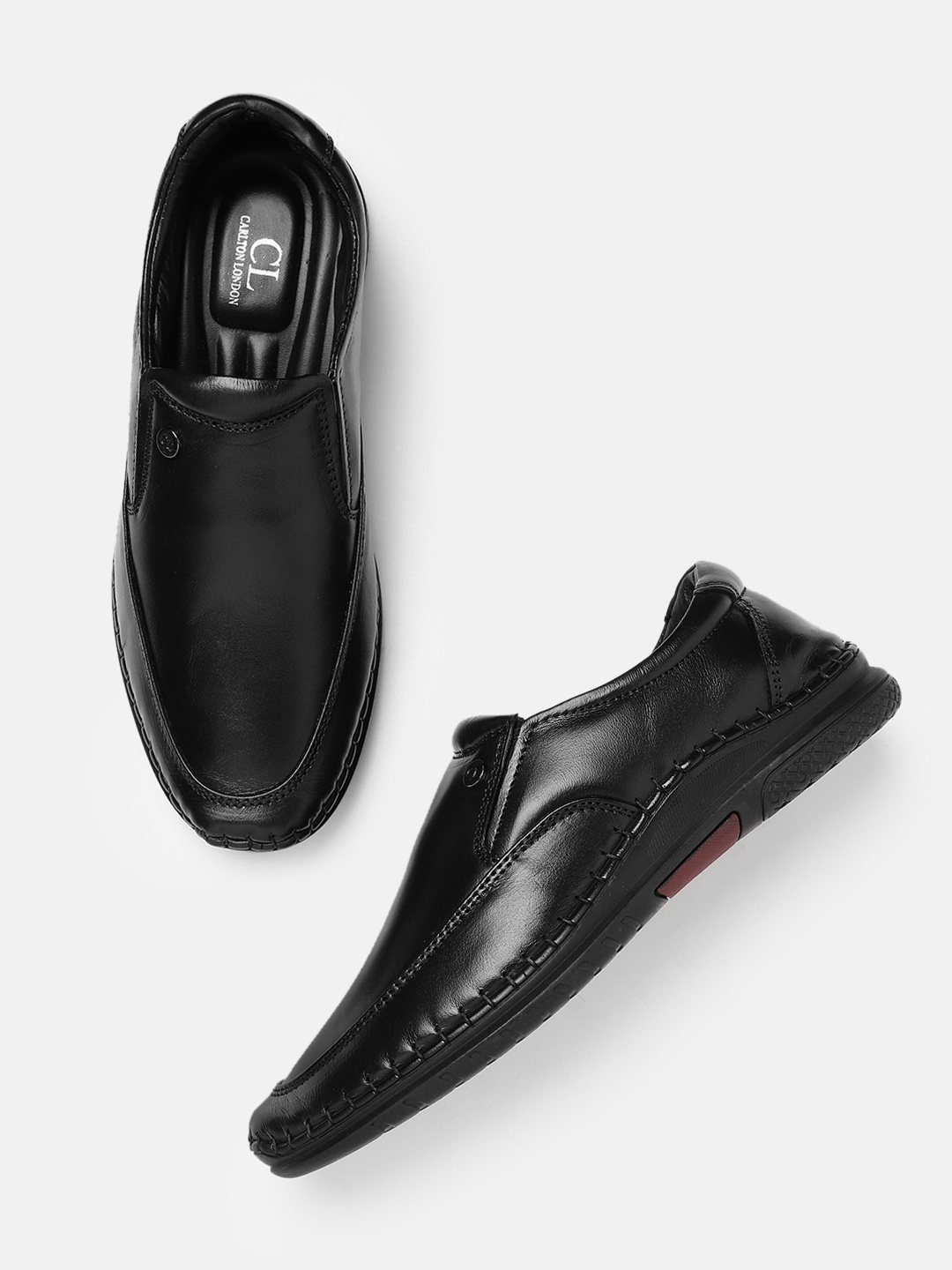 

Carlton London Men Formal Slip-Ons, Black