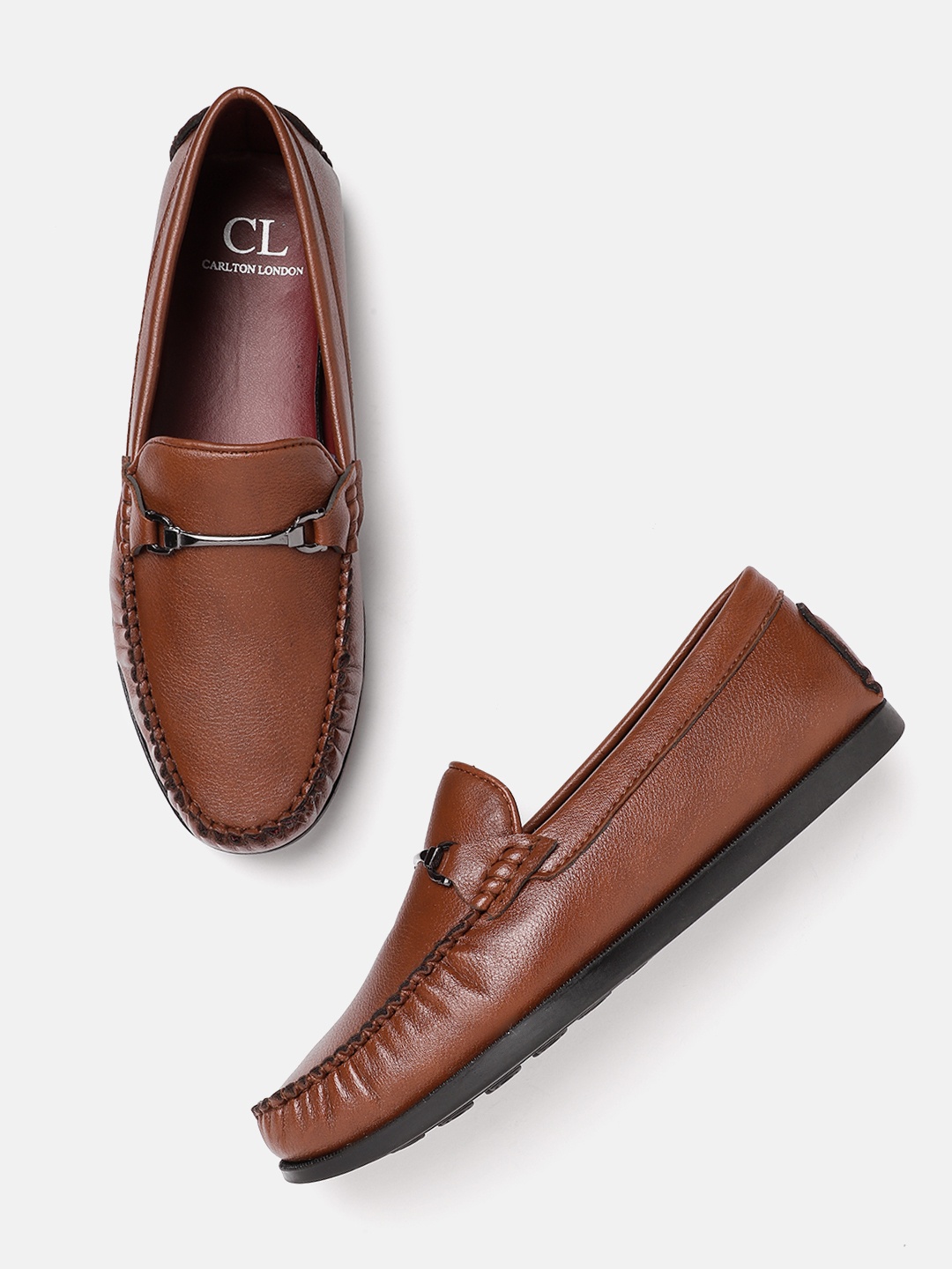 

Carlton London Men Horsebit Loafers, Brown