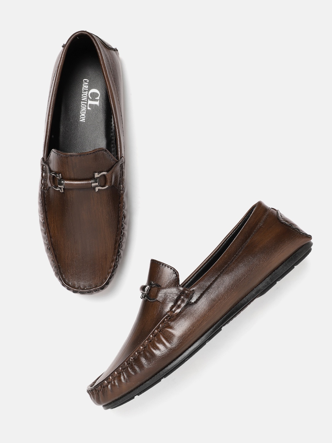 

Carlton London Men Horsebit Loafers, Brown