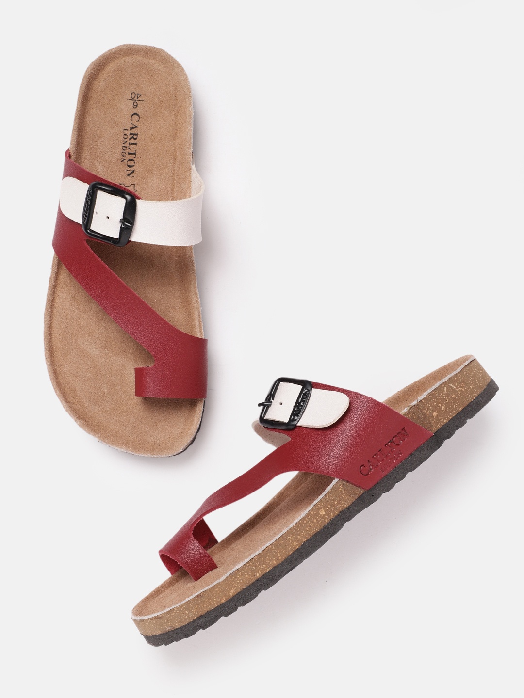 

Carlton London Men Comfort Sandals, Red