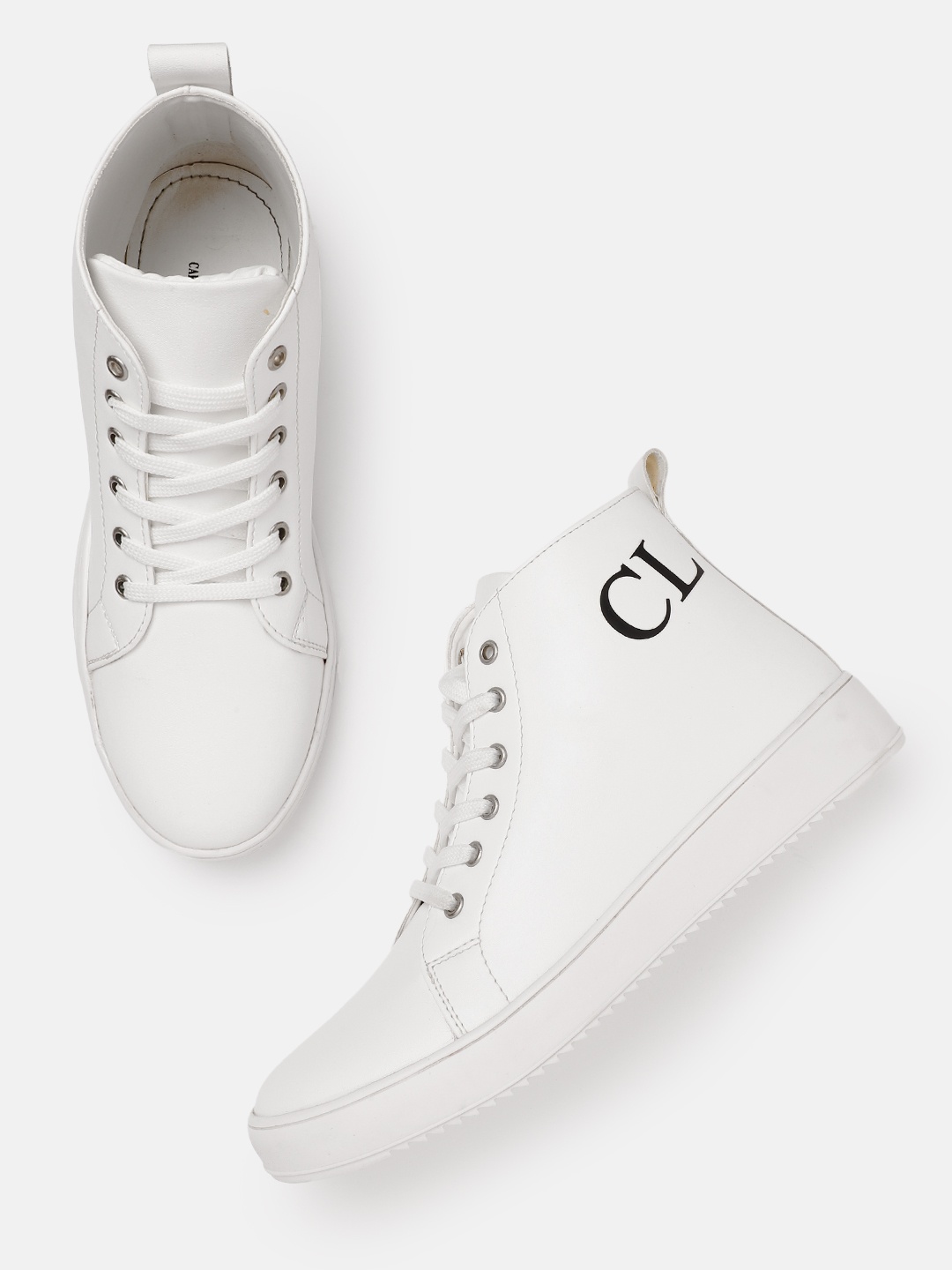 

Carlton London Men Mid-Top Logo Printed Sneakers, White