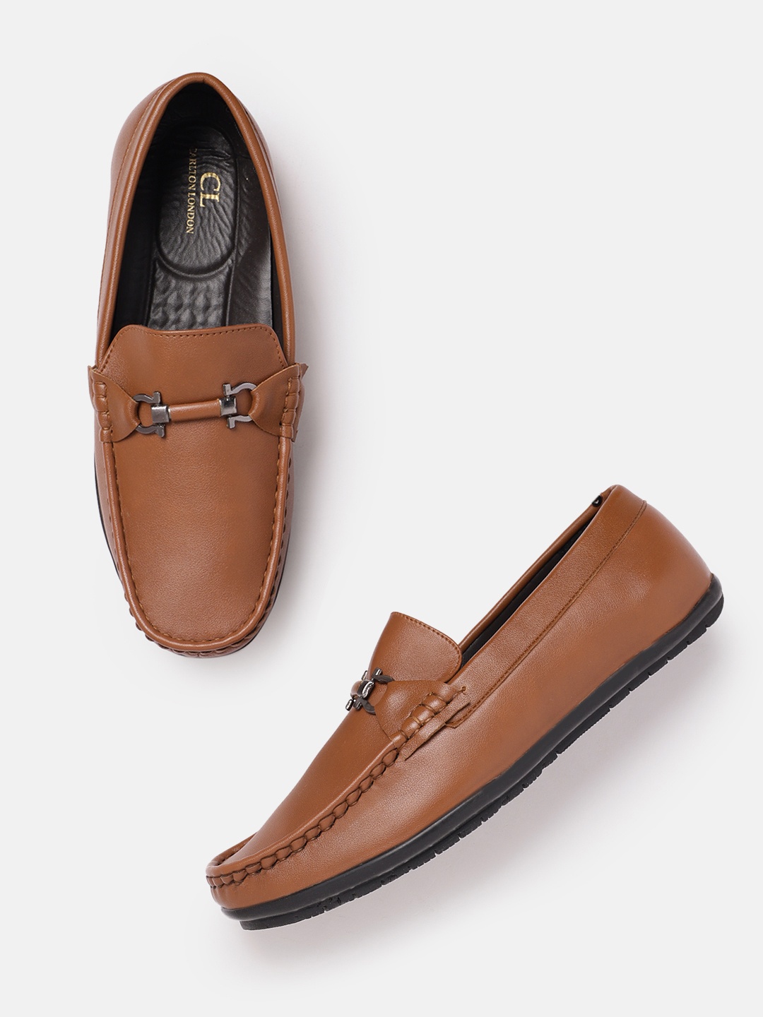 

Carlton London Men Horsebit Loafers, Tan
