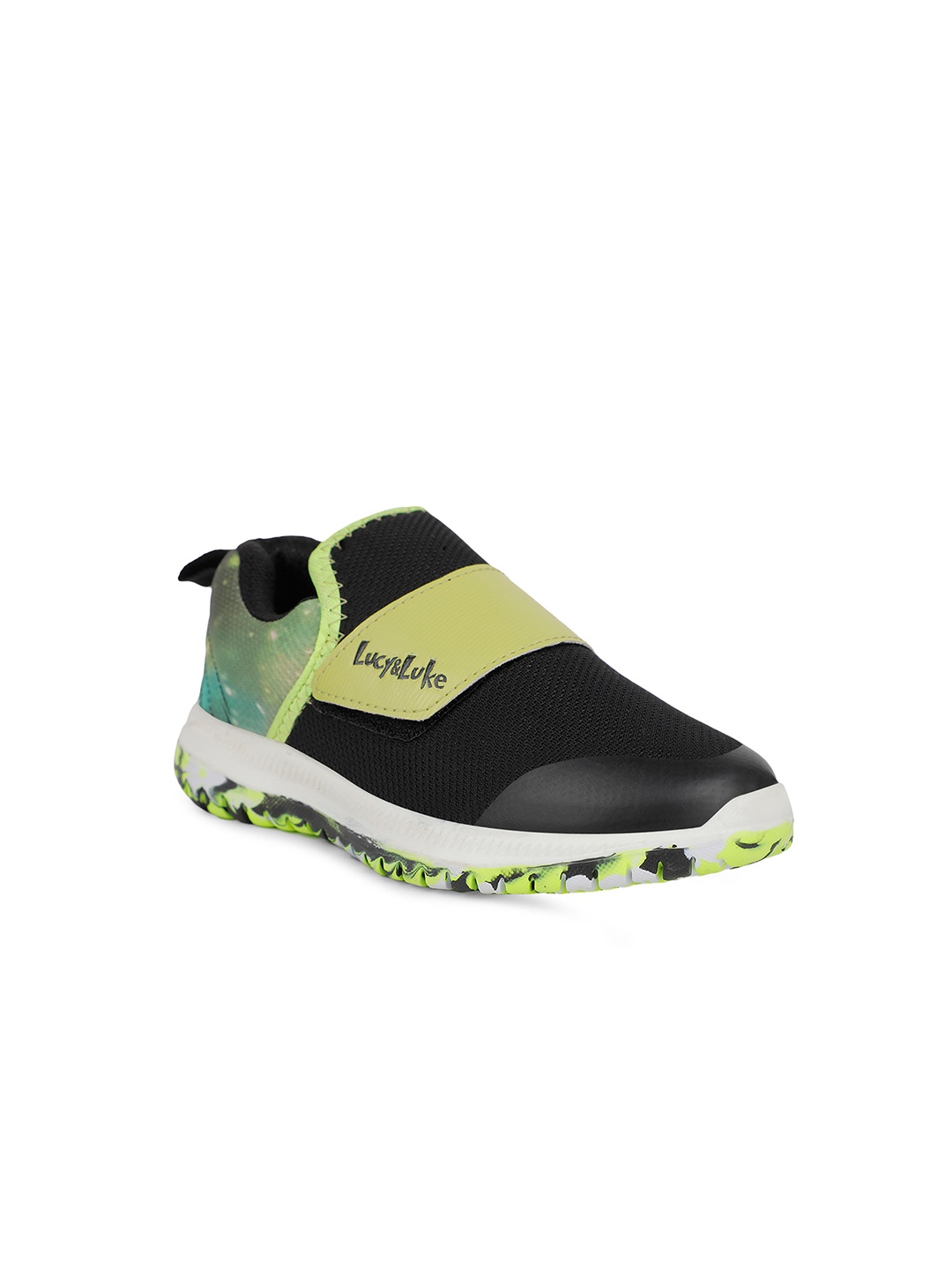 

LIBERTY JAMON E Kids Colourblocked Slip-on Casual Sneakers, Black