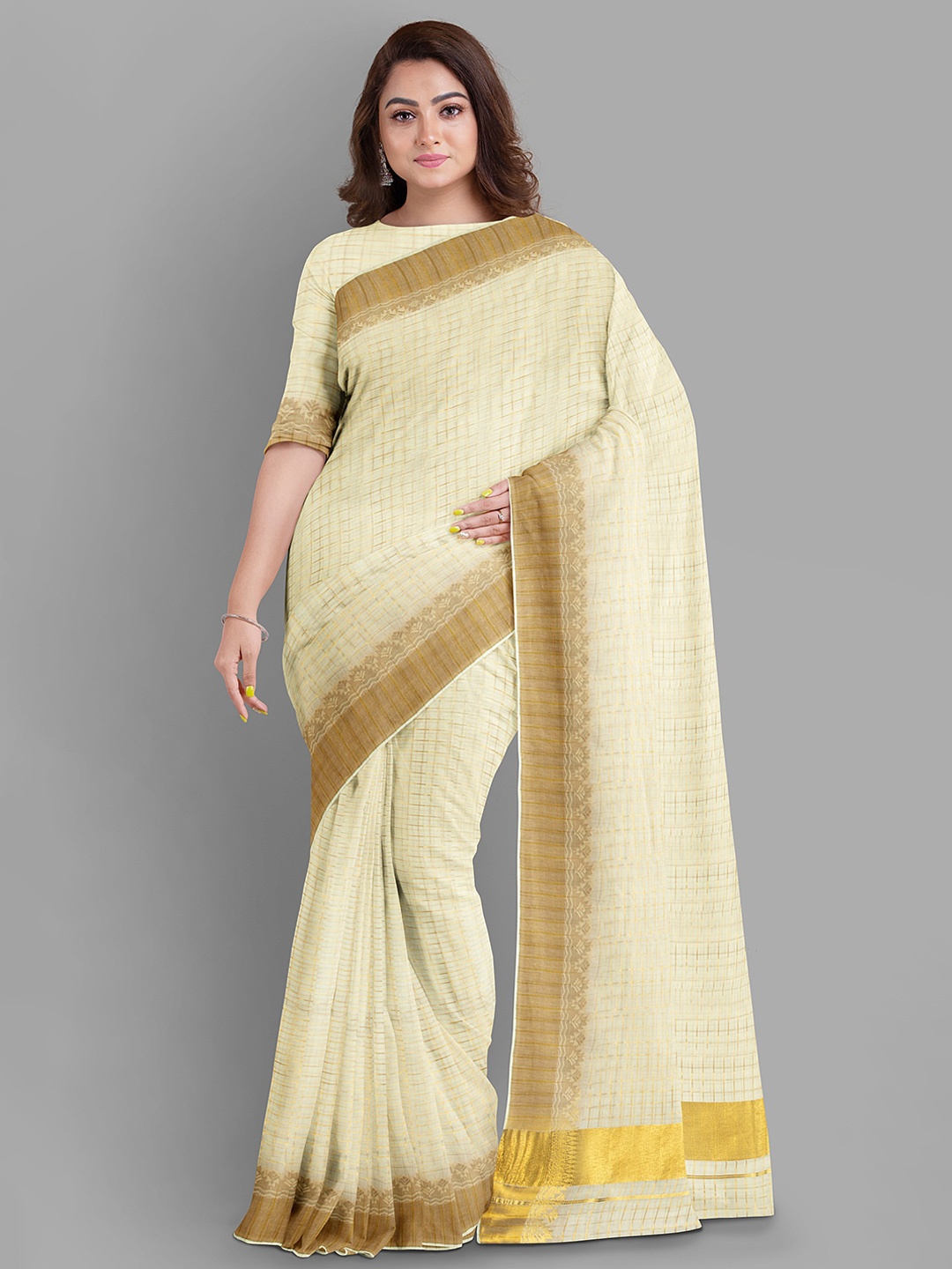 

The Chennai Silks Women Sarees, Off white