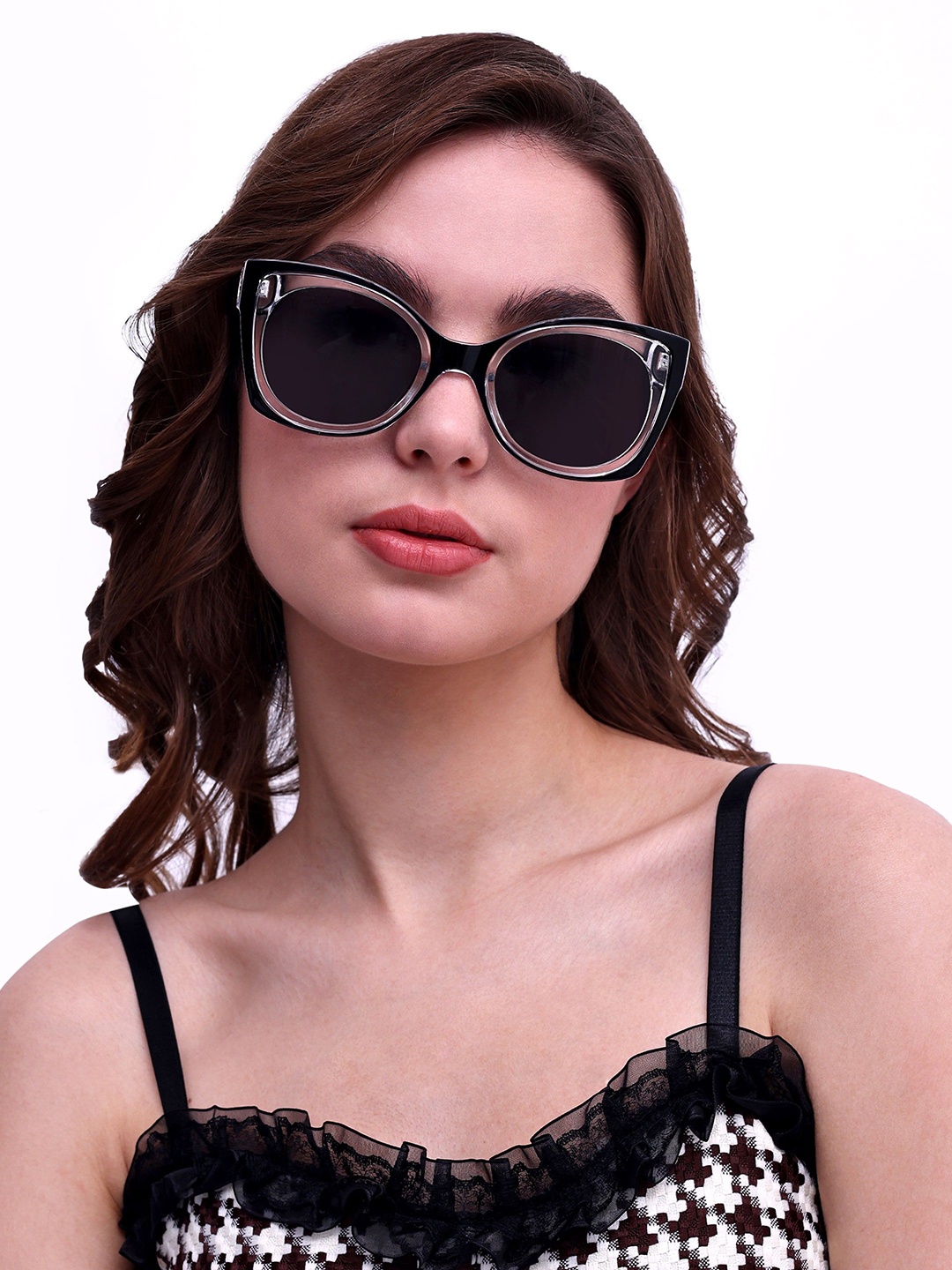 HAMILTANO WINSTON Women Oversized Sunglasses with UV Protected Lens, Black
