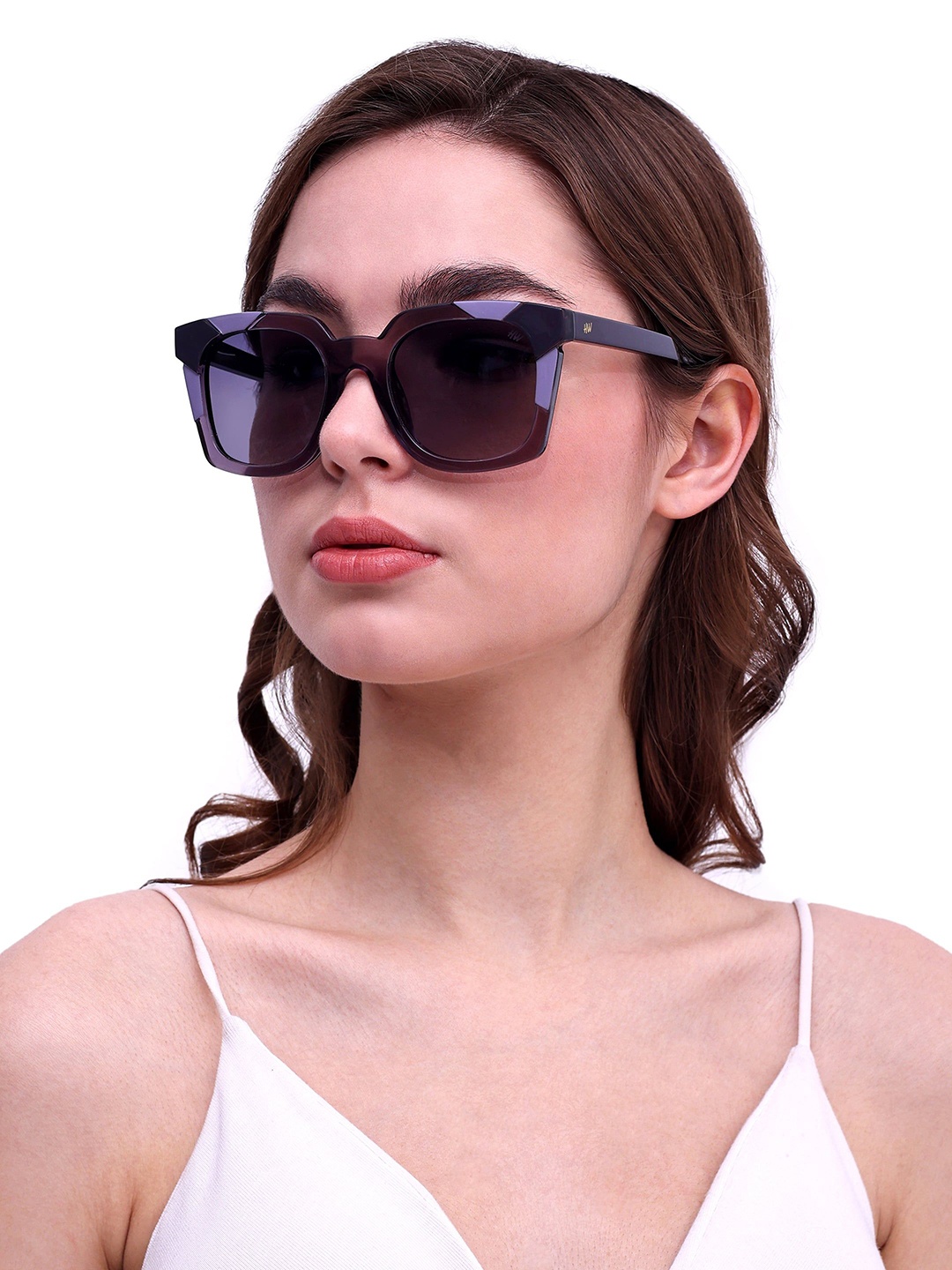 

HAMILTANO WINSTON Women Square Sunglasses with UV Protected Lens, Purple