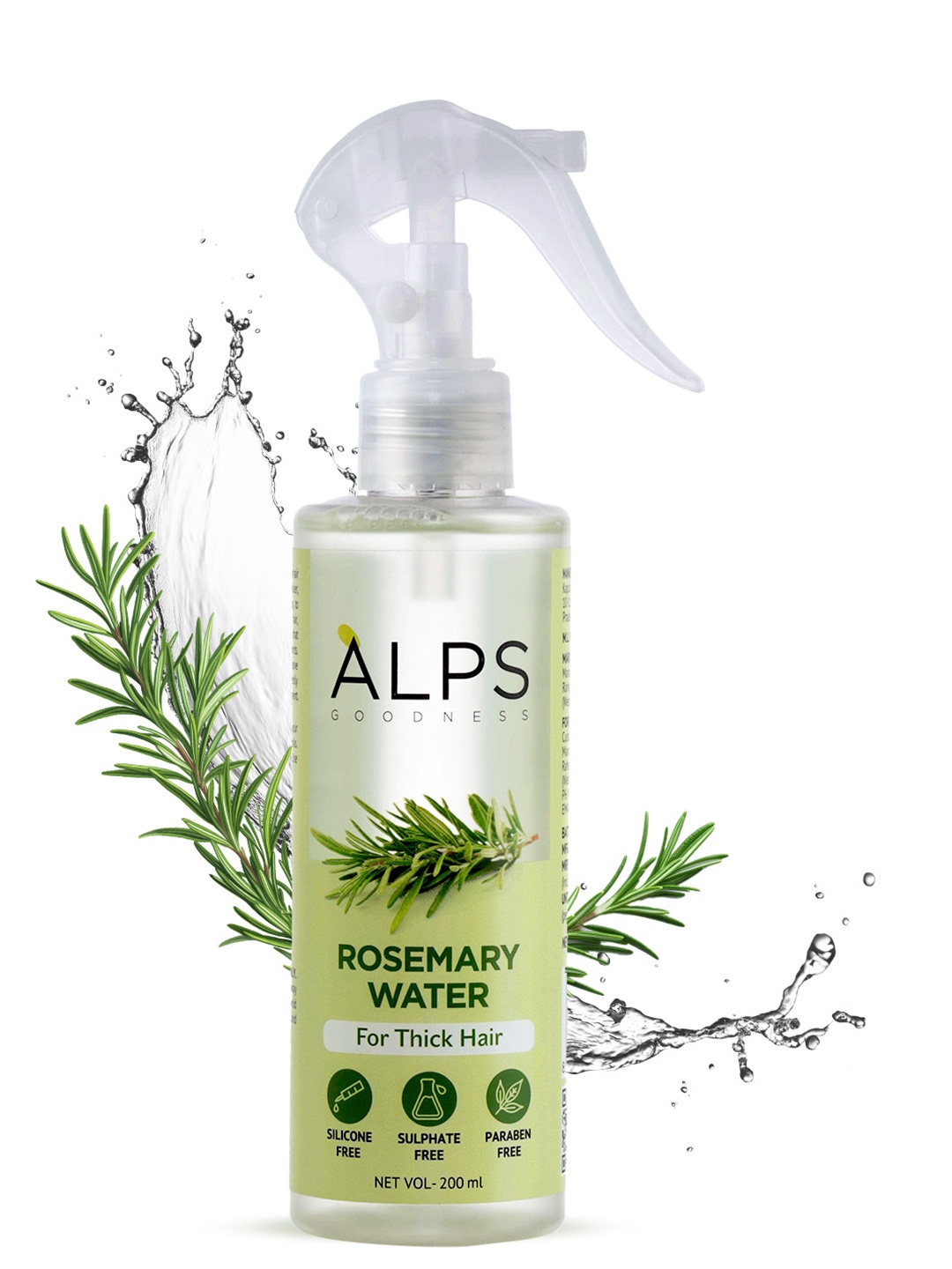 

Alps Goodness Rosemary Water Hair Spray for Hair Regrowth - 200 ml, Green