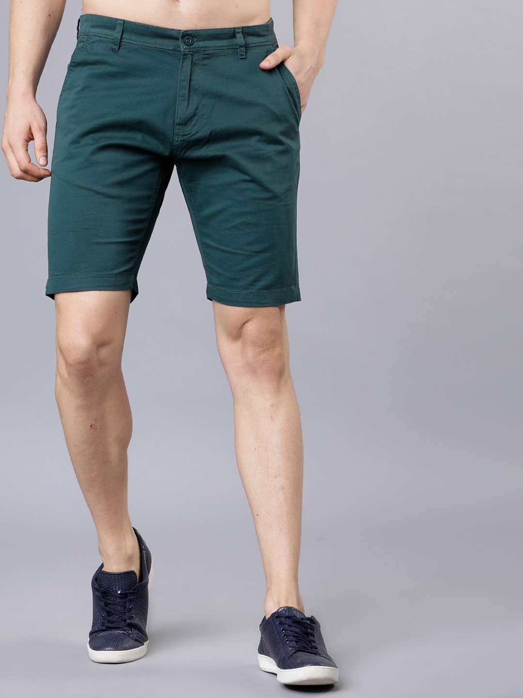 

HIGHLANDER Men Slim Fit Chino Shorts, Teal