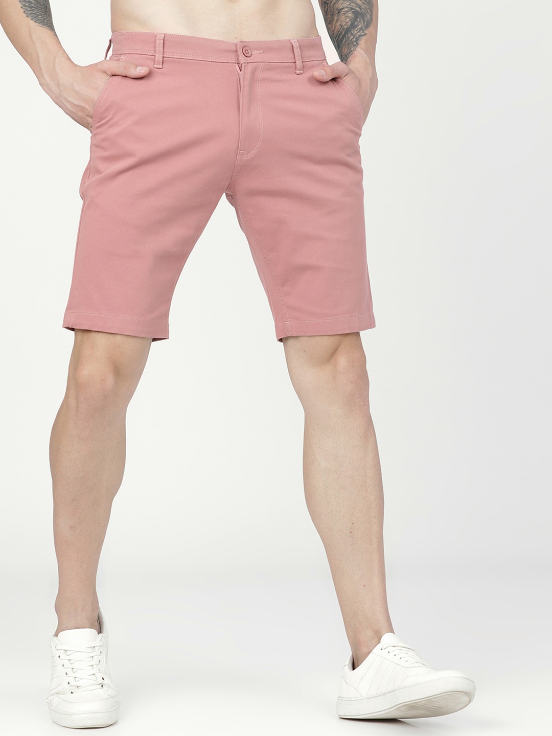 

HIGHLANDER Men Slim Fit Chino Shorts, Rose