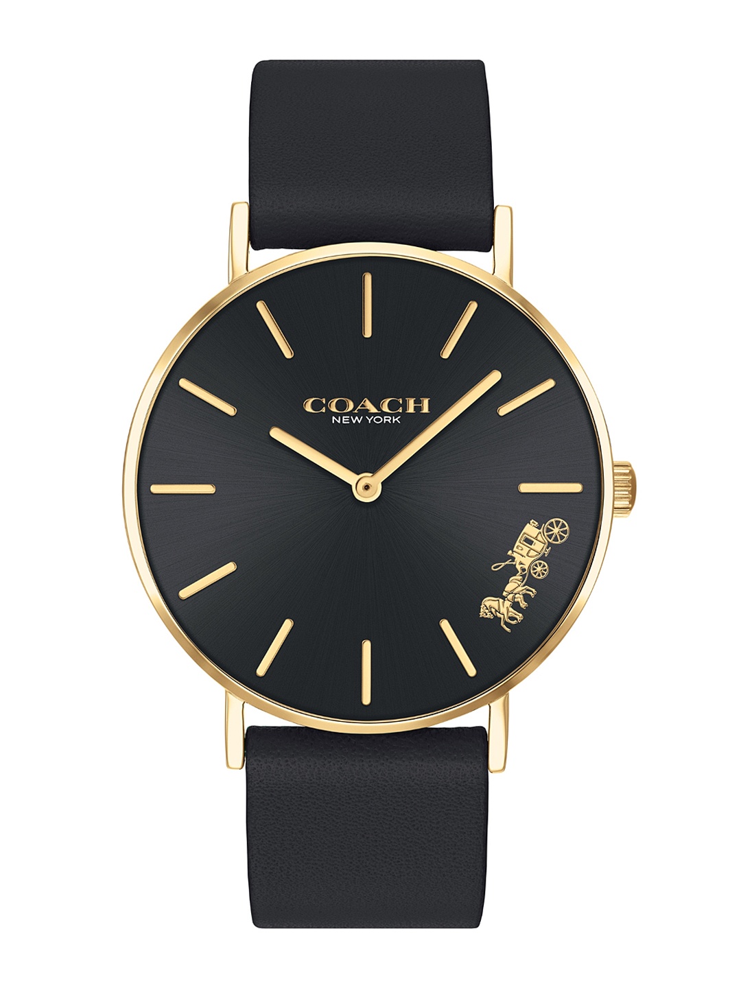 

Coach Women Perry Dial & Leather Straps Analogue Watch 14503333, Black