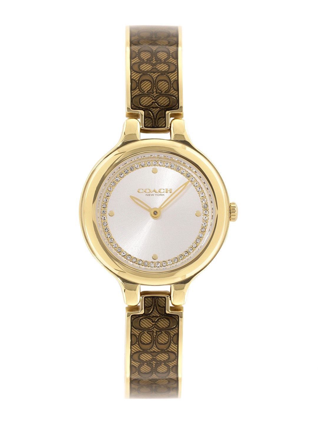 

Coach Women Chelsea Embellished Bracelet Style Analogue Watch 14504330, Silver