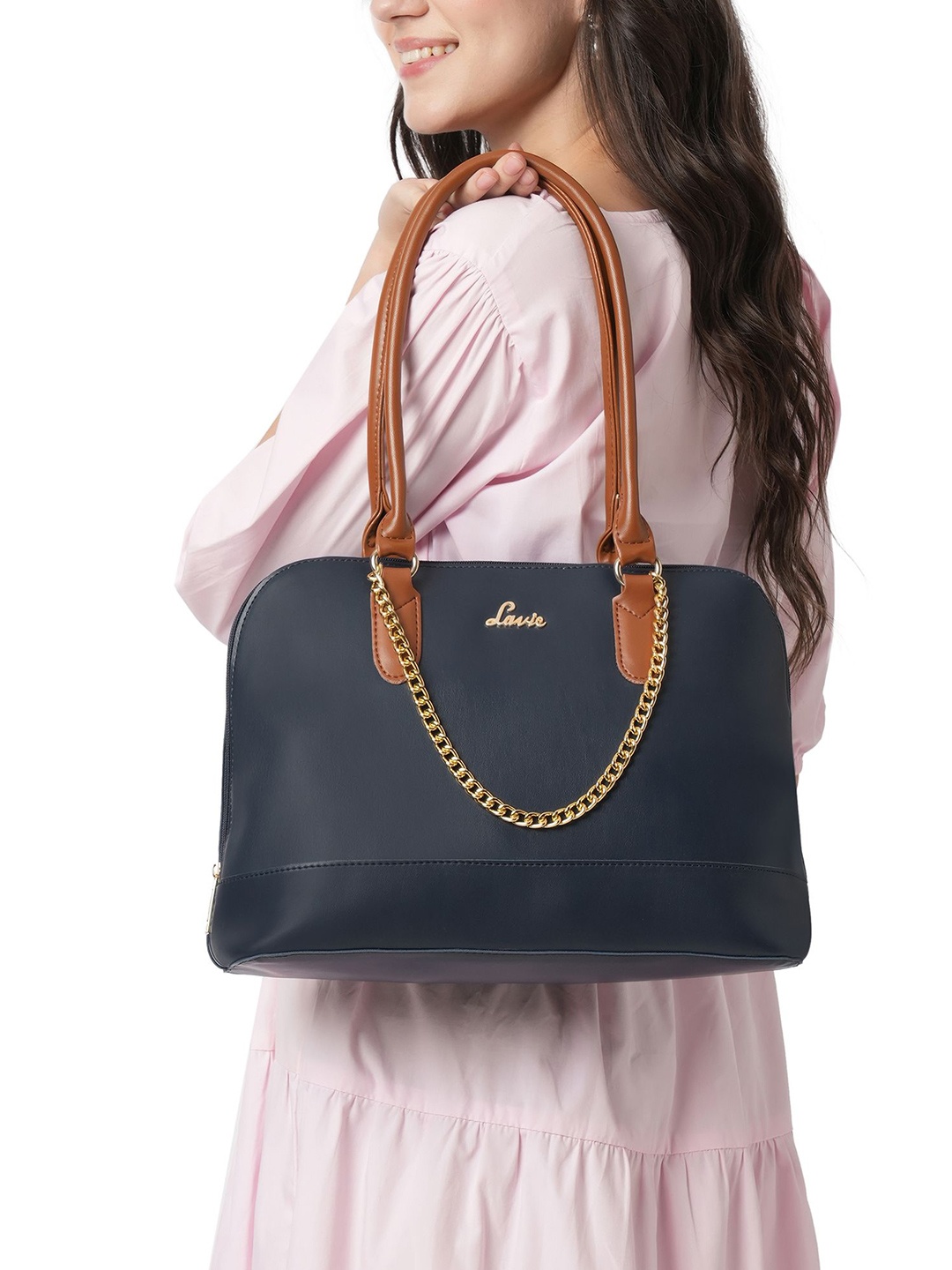 

Lavie Structured Camilla Shoulder Bag, Navy blue