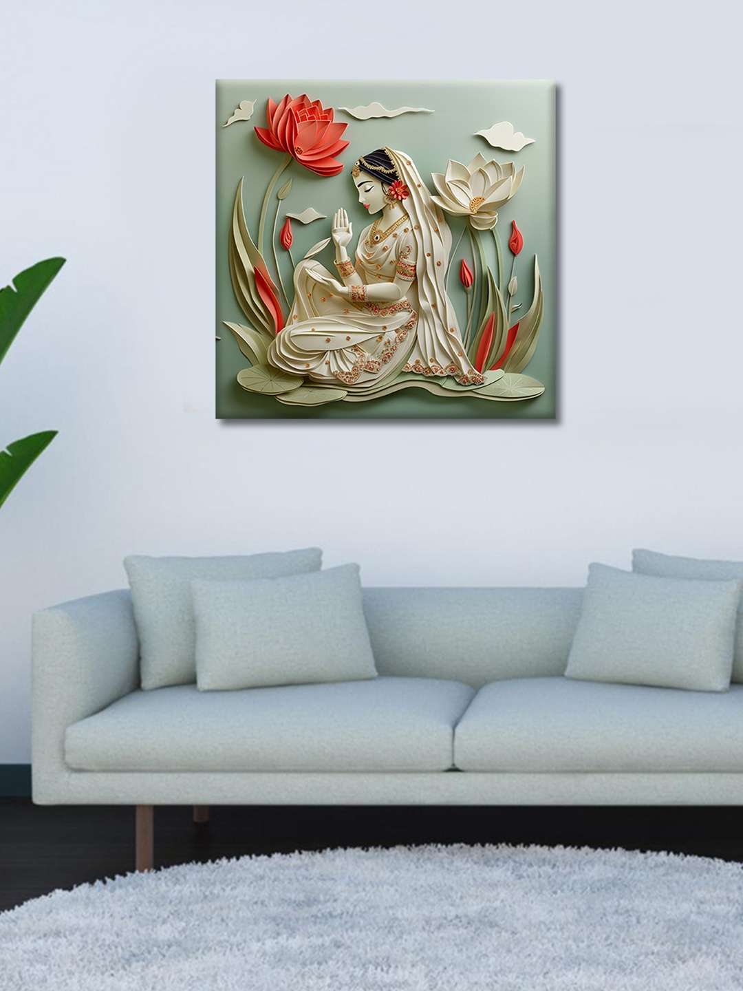 

OLIVE TREE Green & Red Canvas Other Wall Art