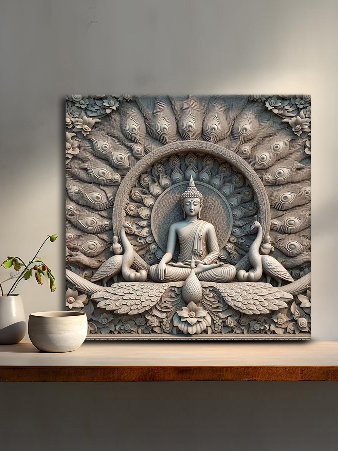 

OLIVE TREE Beige Canvas Religious Wall Art