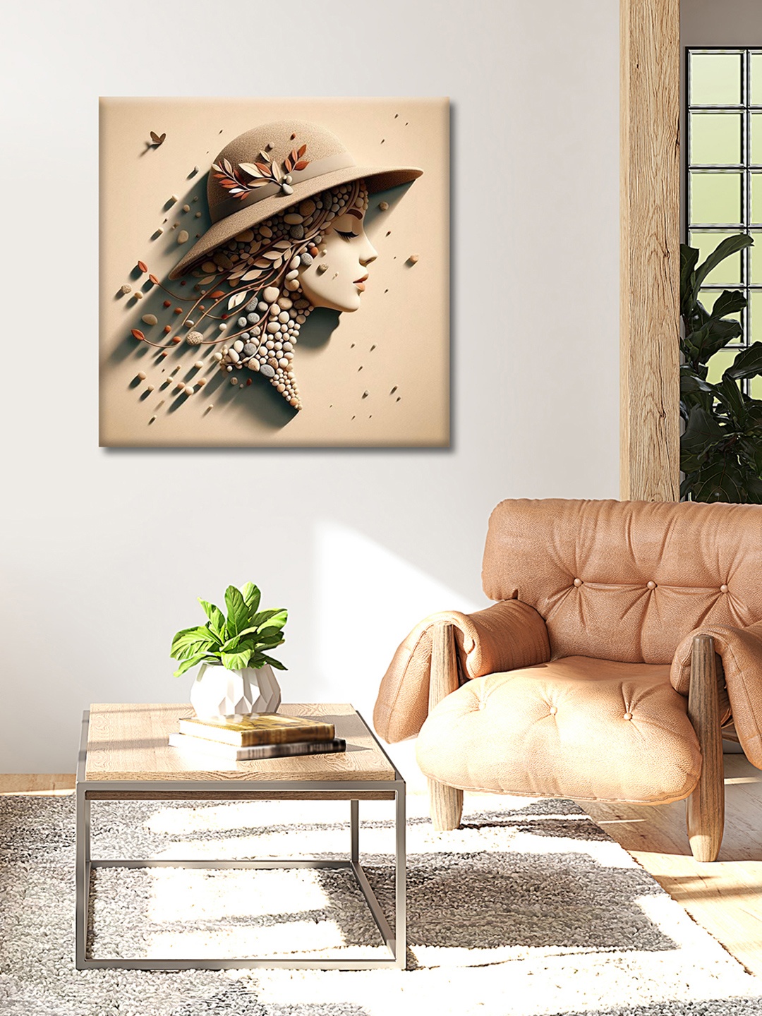 

OLIVE TREE Brown & Orange Canvas Wall Art