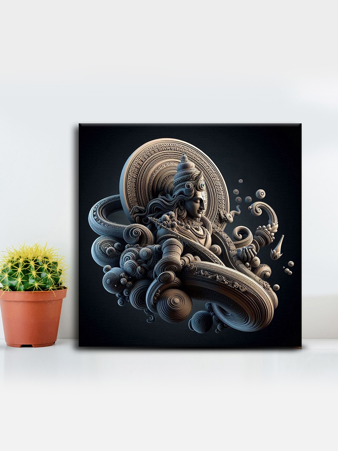 

OLIVE TREE Black & Beige Canvas Religious Wall Art