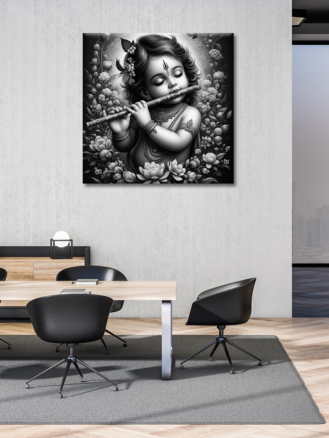 

OLIVE TREE Grey & Off White Canvas Religious Wall Art