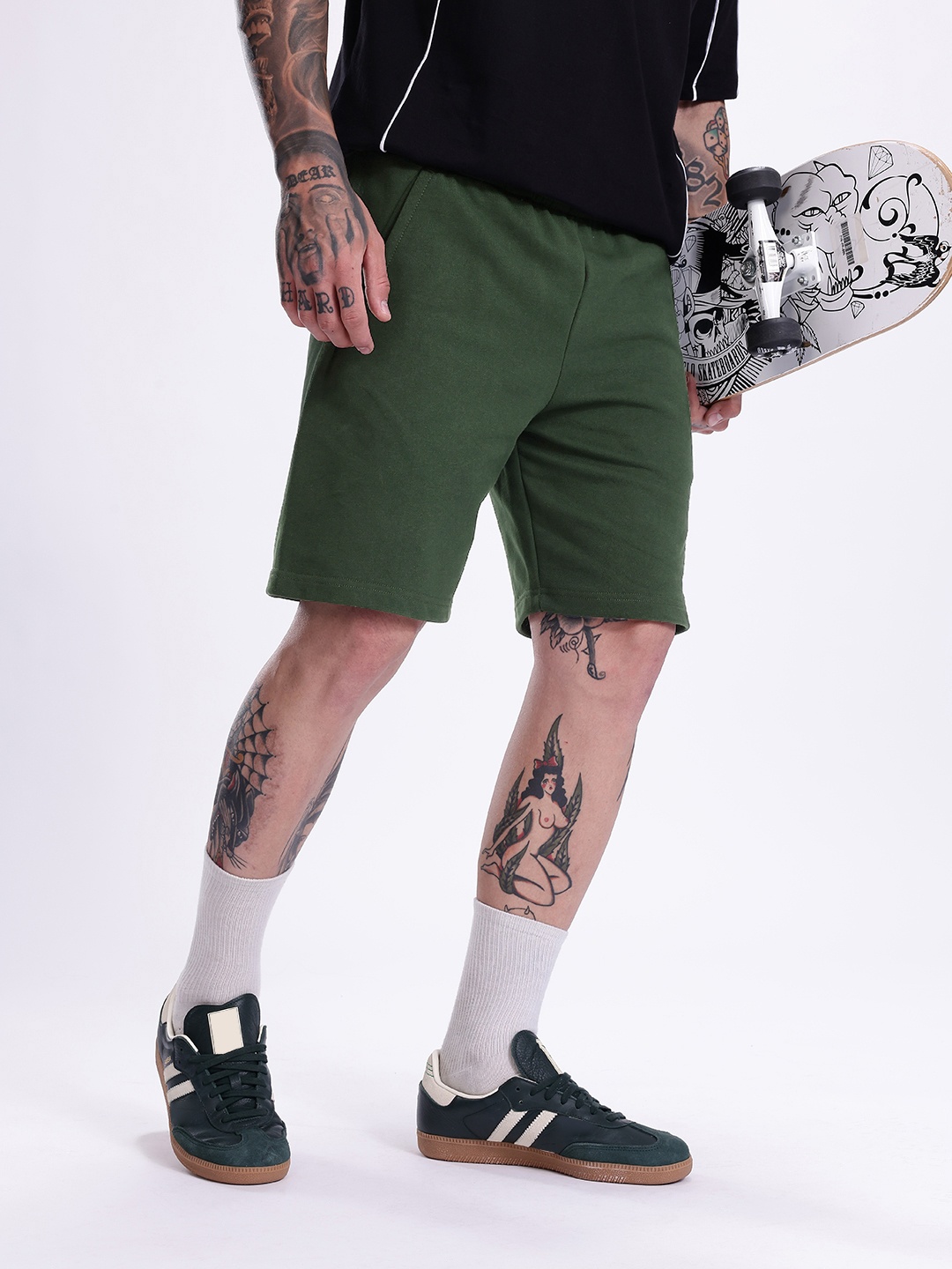 

Kook N Keech Men Pure Cotton Shorts, Green