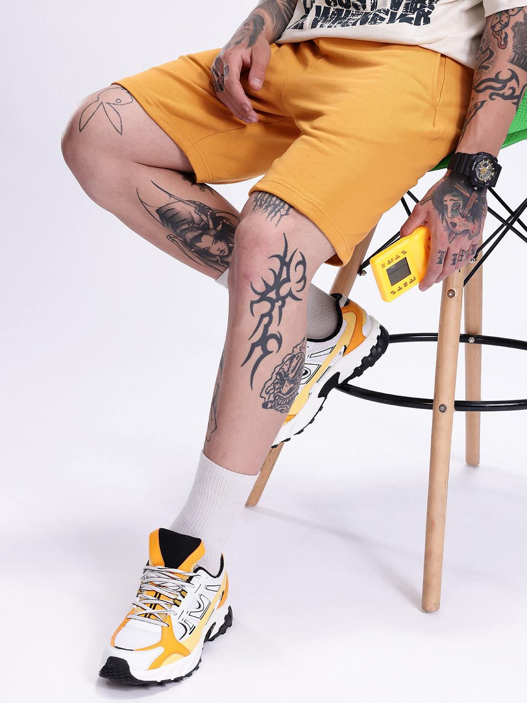 

Kook N Keech Men Pure Cotton Shorts, Yellow