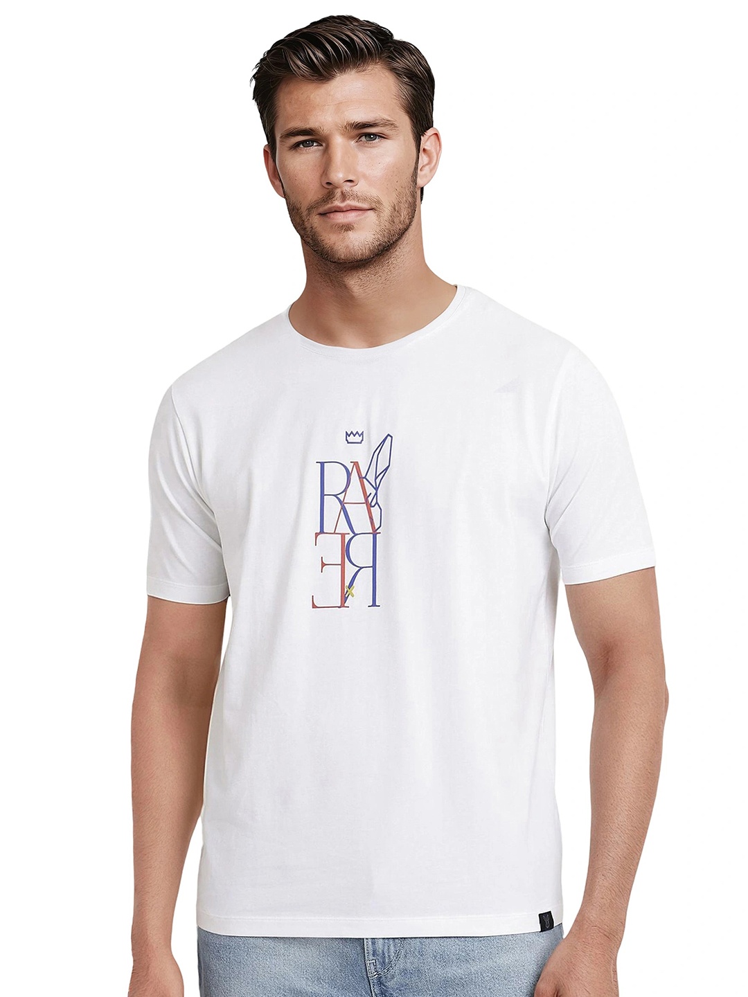 

RARE RABBIT Men T-shirt, White