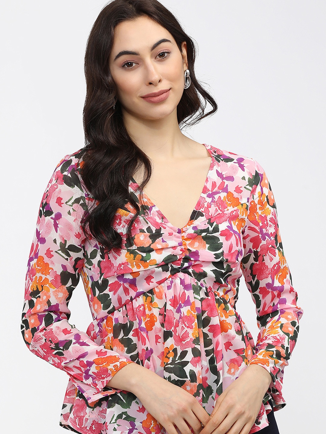 

Tokyo Talkies Floral Print Top, Pink