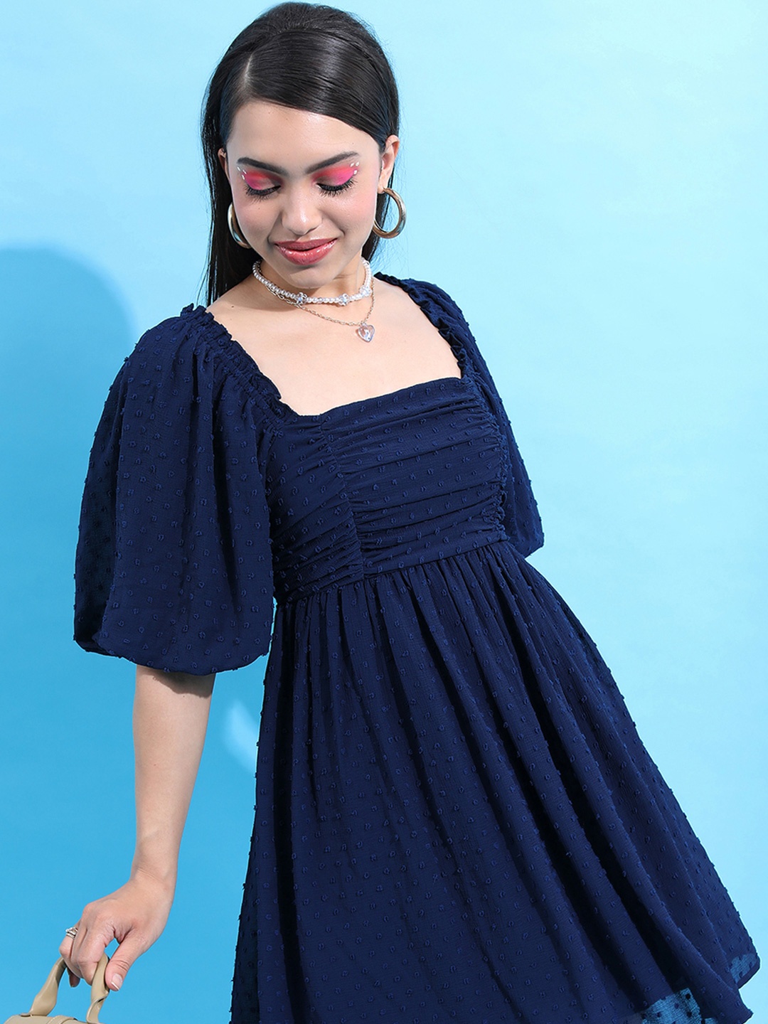 

Tokyo Talkies Fit & Flare Dress, Navy blue