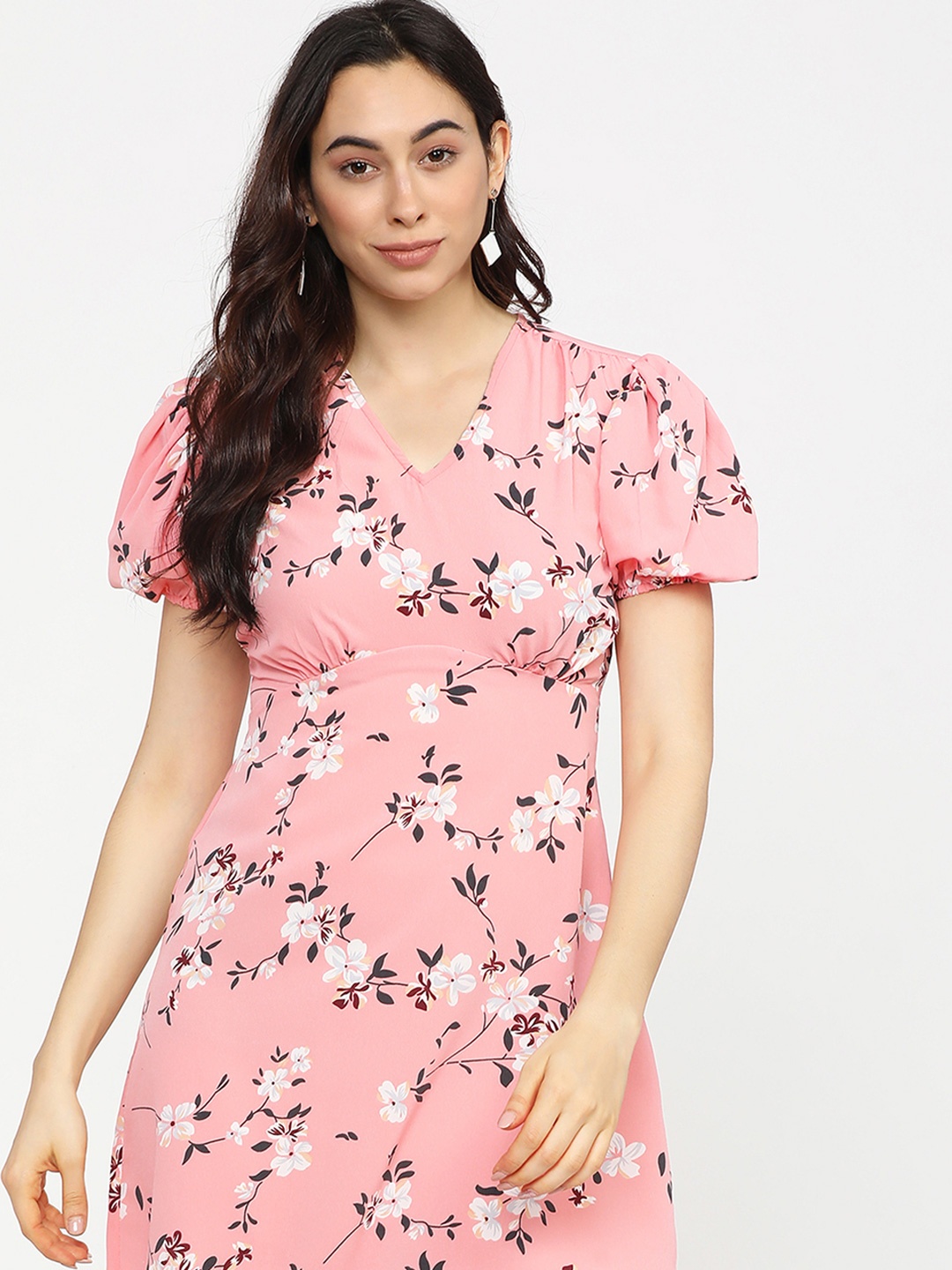 

Tokyo Talkies Floral Print A-line Mini Dress, Pink