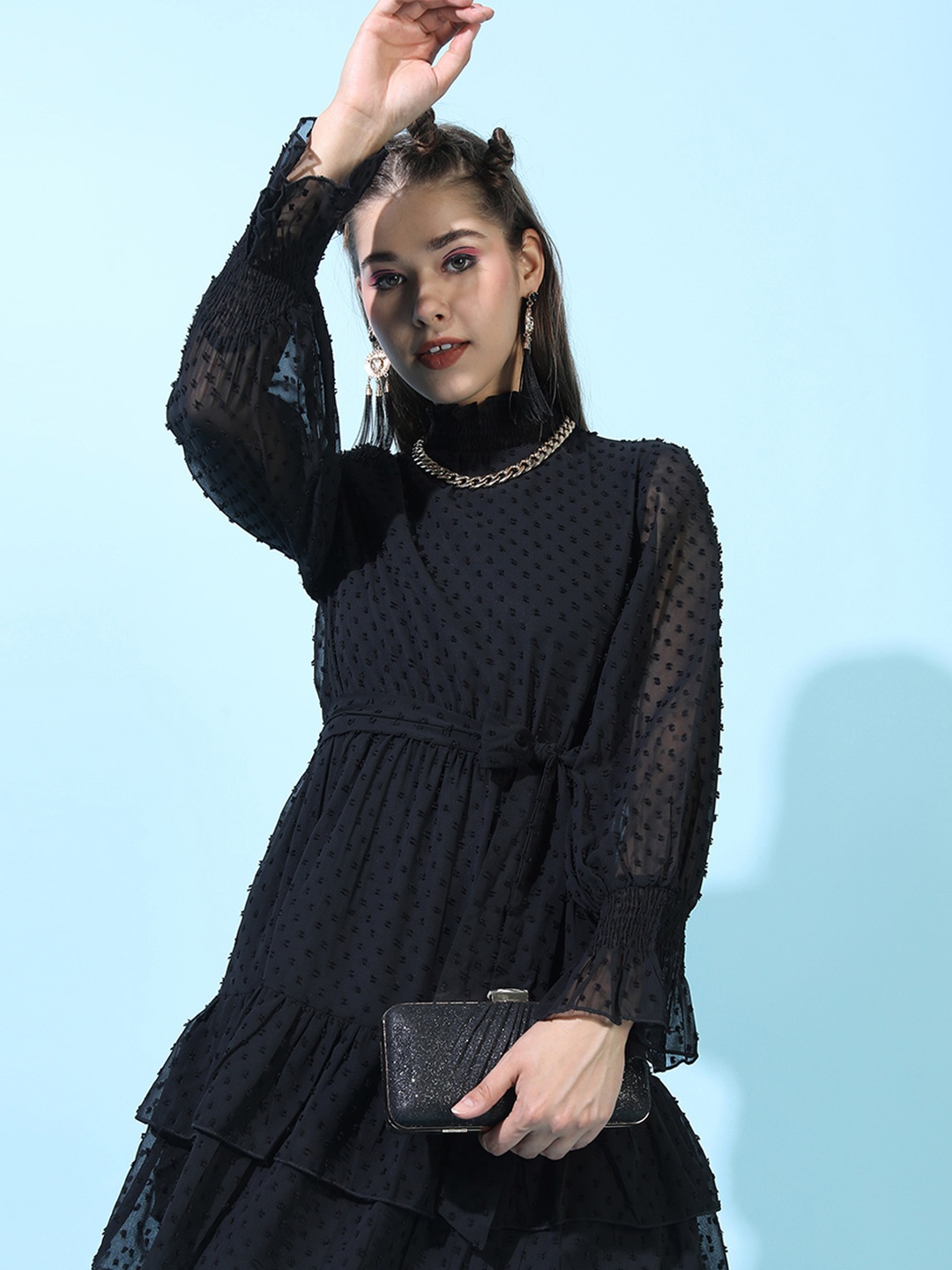 

Tokyo Talkies Fit & Flare Mini Dress, Black