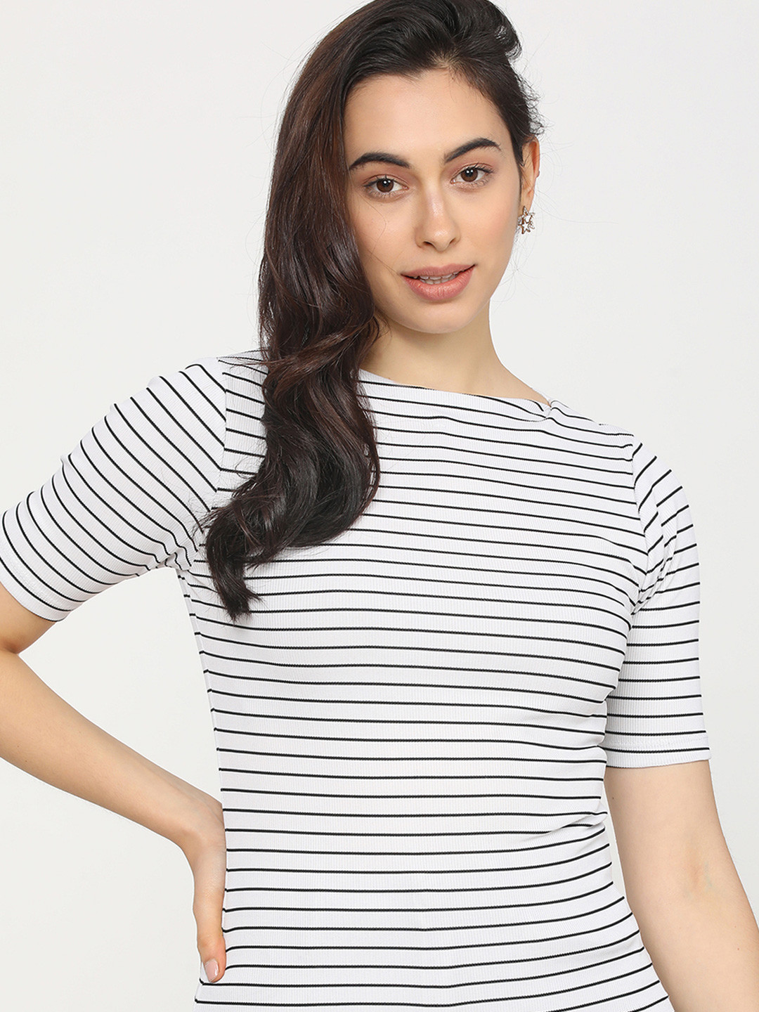 

Tokyo Talkies Striped Top, White