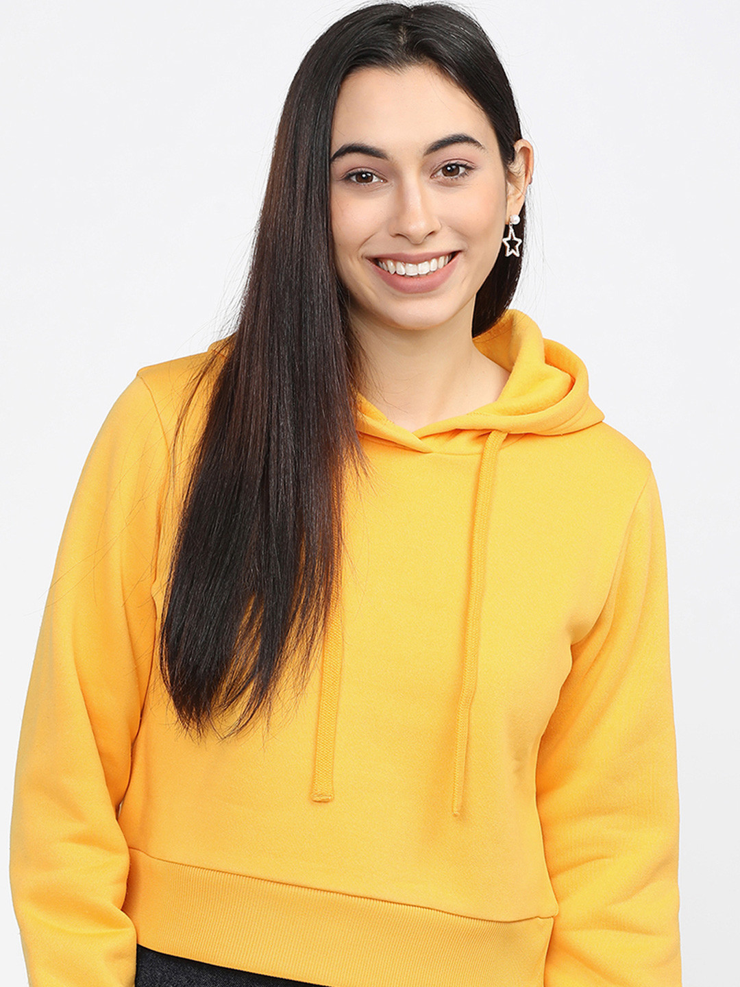 

Tokyo Talkies Women Hooded Sweatshirt, Yellow