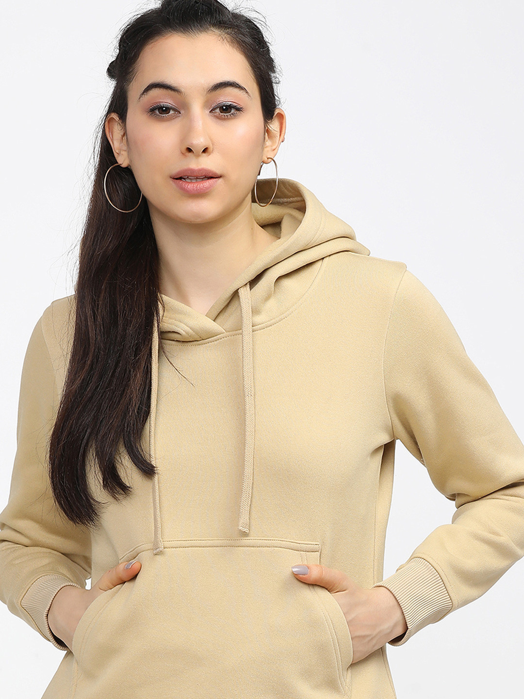

Tokyo Talkies Women Hooded Sweatshirt, Brown