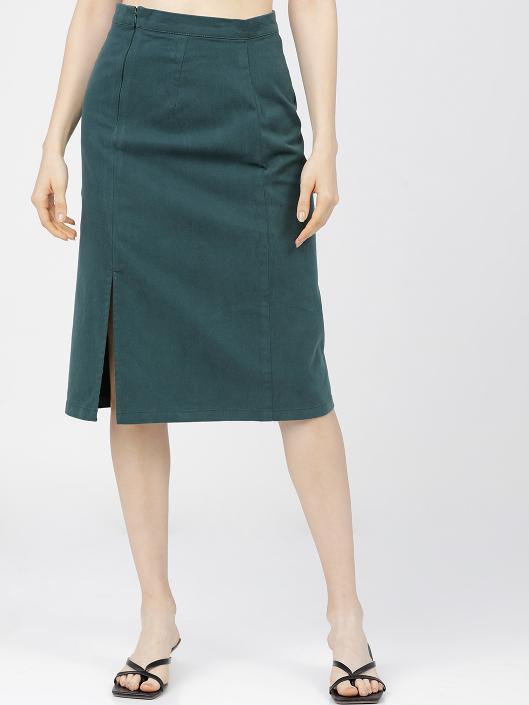 

Tokyo Talkies Women's Straight Midi Skirts, Teal
