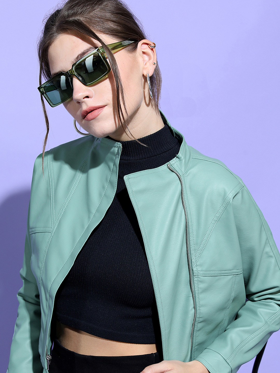 

Tokyo Talkies Women Open Front Jacket, Olive