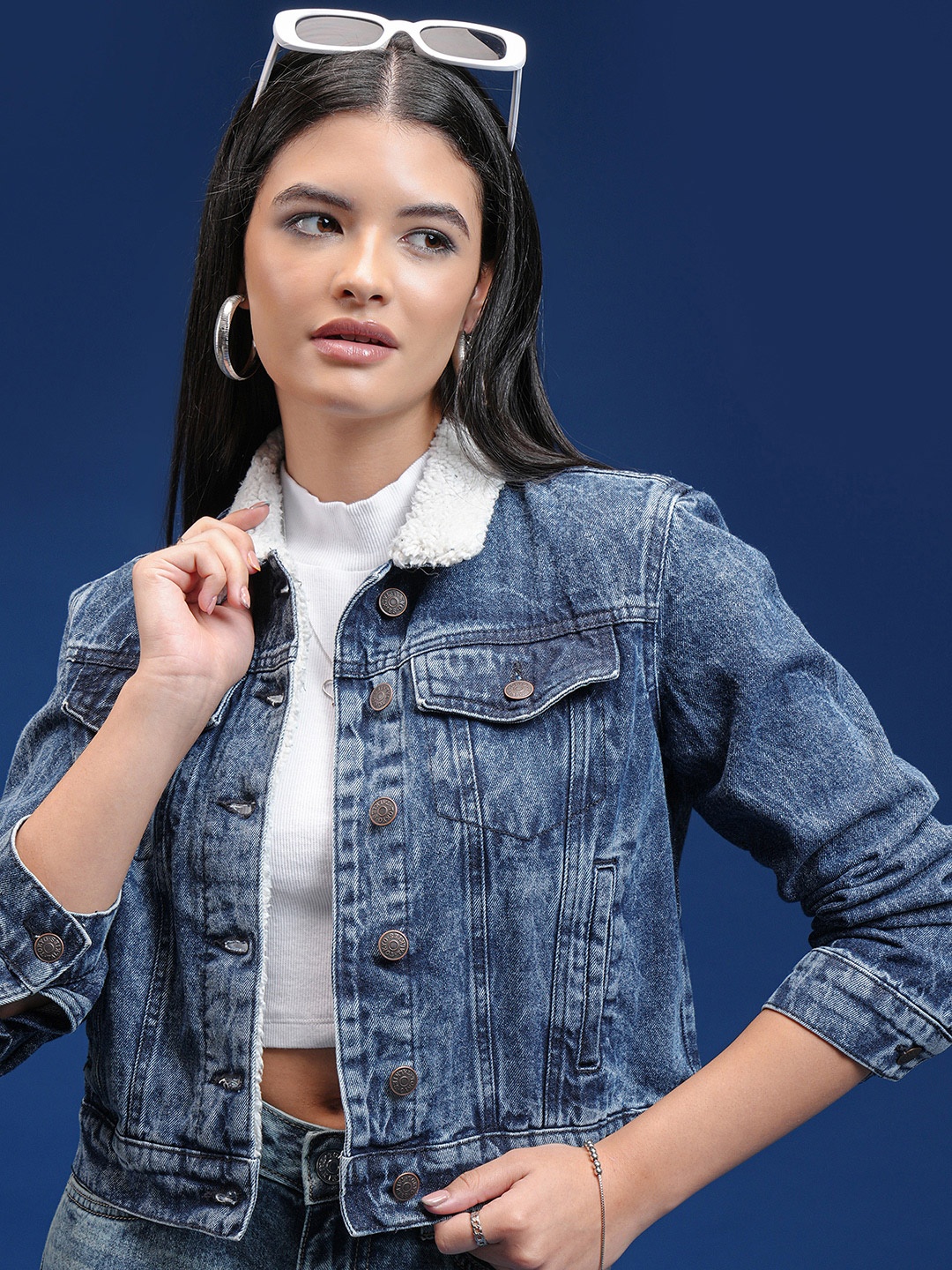 

Tokyo Talkies Women Denim Jacket, Blue